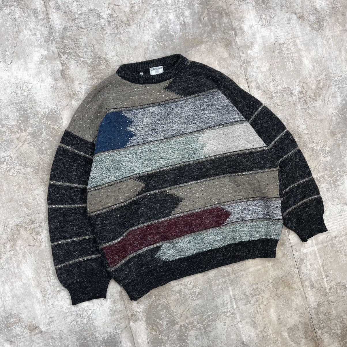 Vintage VINTAGE RETRO GRAPHIC HEAVY KNIT SWEATER ECLECTIC COTTAGE Size US L / EU 52-54 / 3 - 2 Thumbnail