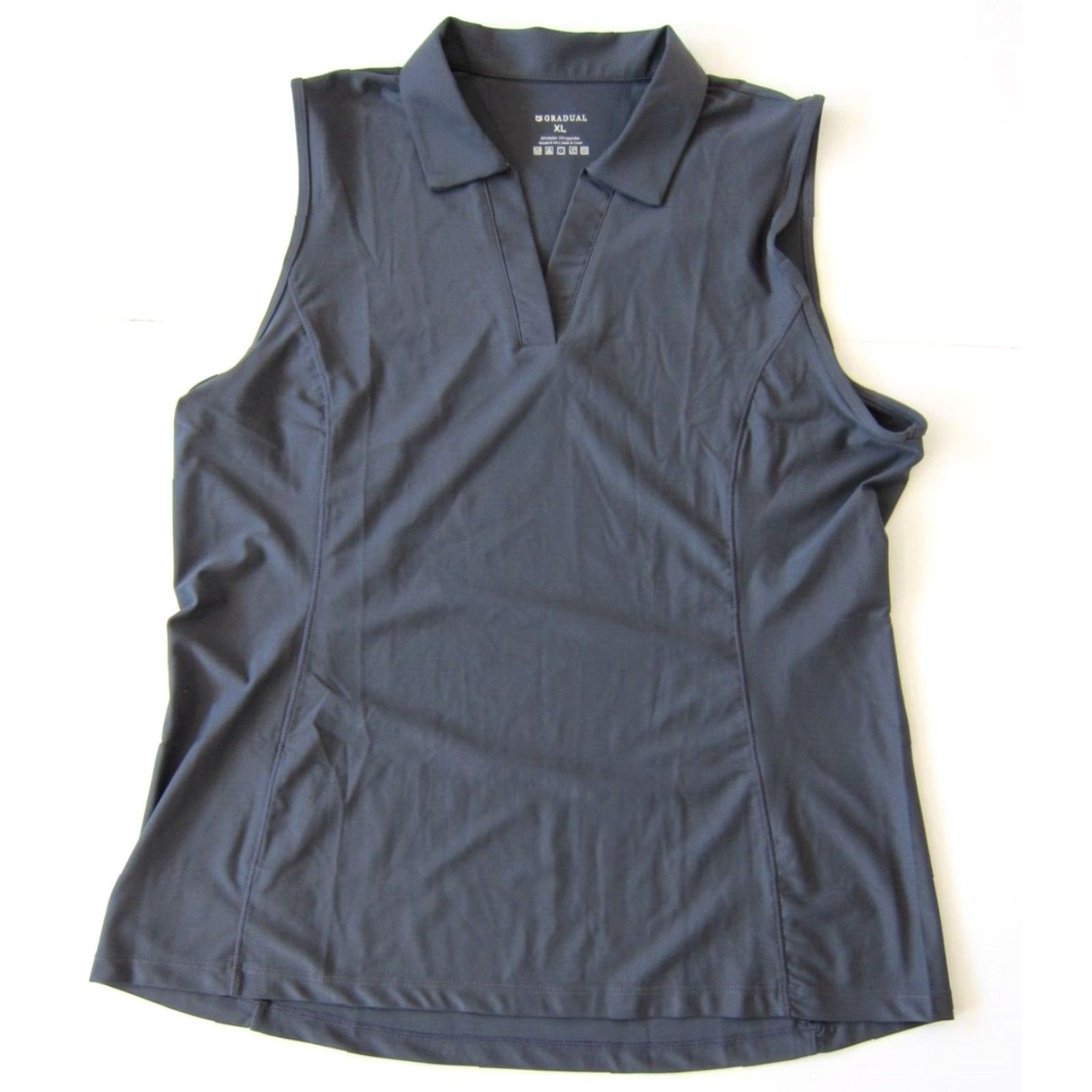 Vintage NWT Gradual Grey Stretch Collared Sleeveless Breathable Golf Active Shirt XL Size XL / US 12-14 / IT 48-50 - 8 Thumbnail