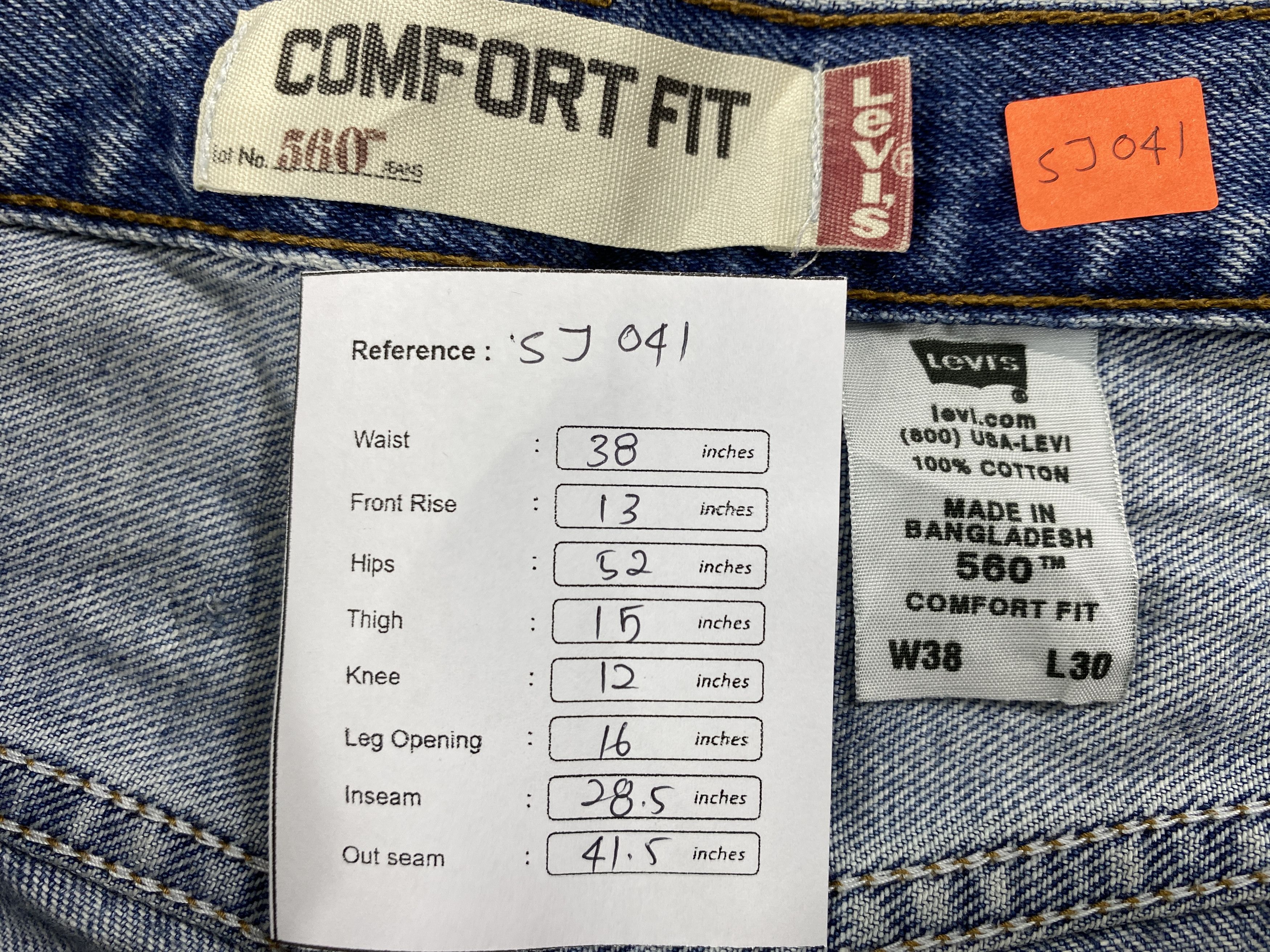 Levi's Blue Vintage Levi's 560 Jeans 38x28.5 Denim -SJ041 Size US 38 / EU 54 - 6 Thumbnail