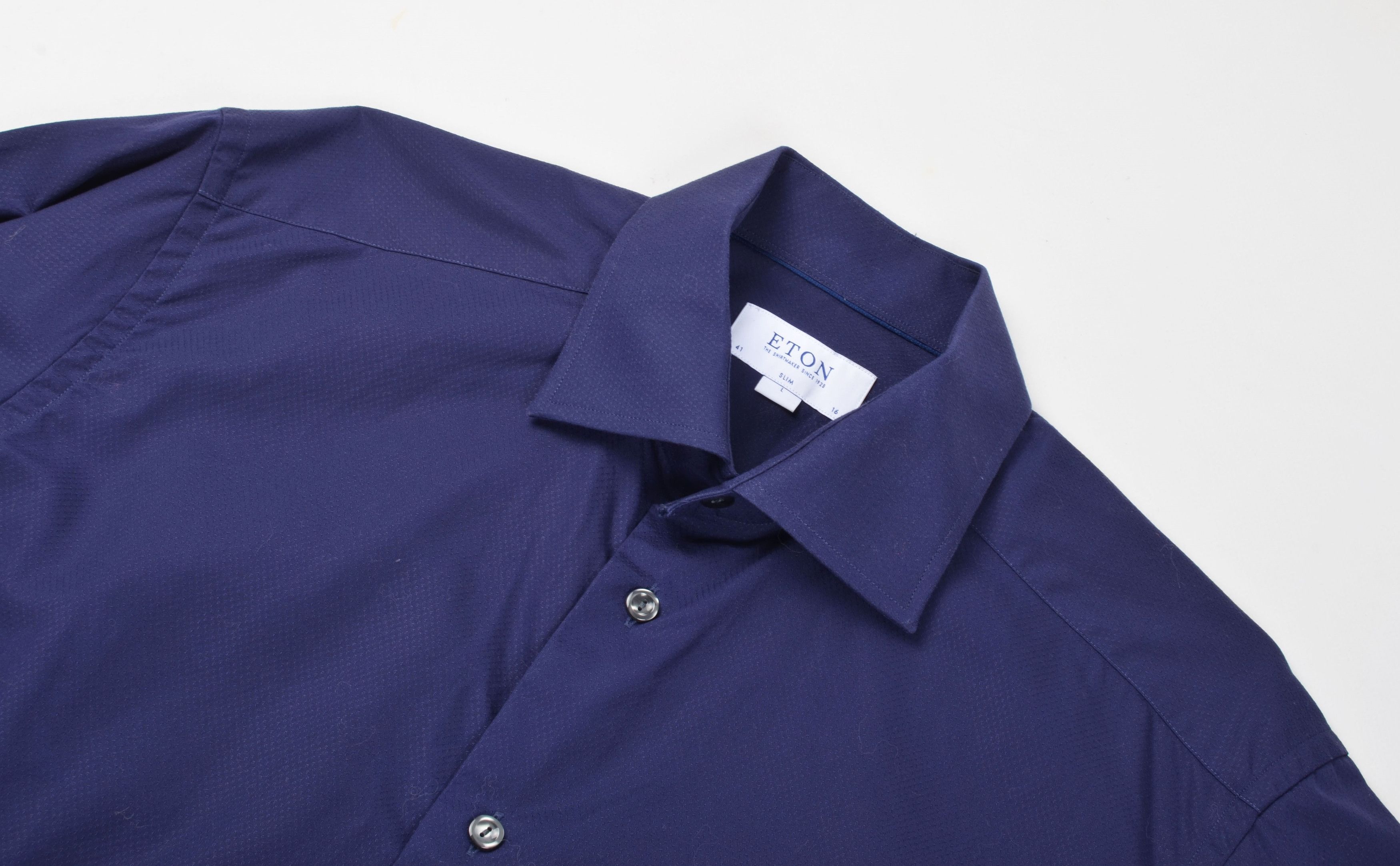 Designer × Eton Eton Men's Blue Button Down Slimk Fit Shirt Size US L / EU 52-54 / 3 - 2 Thumbnail