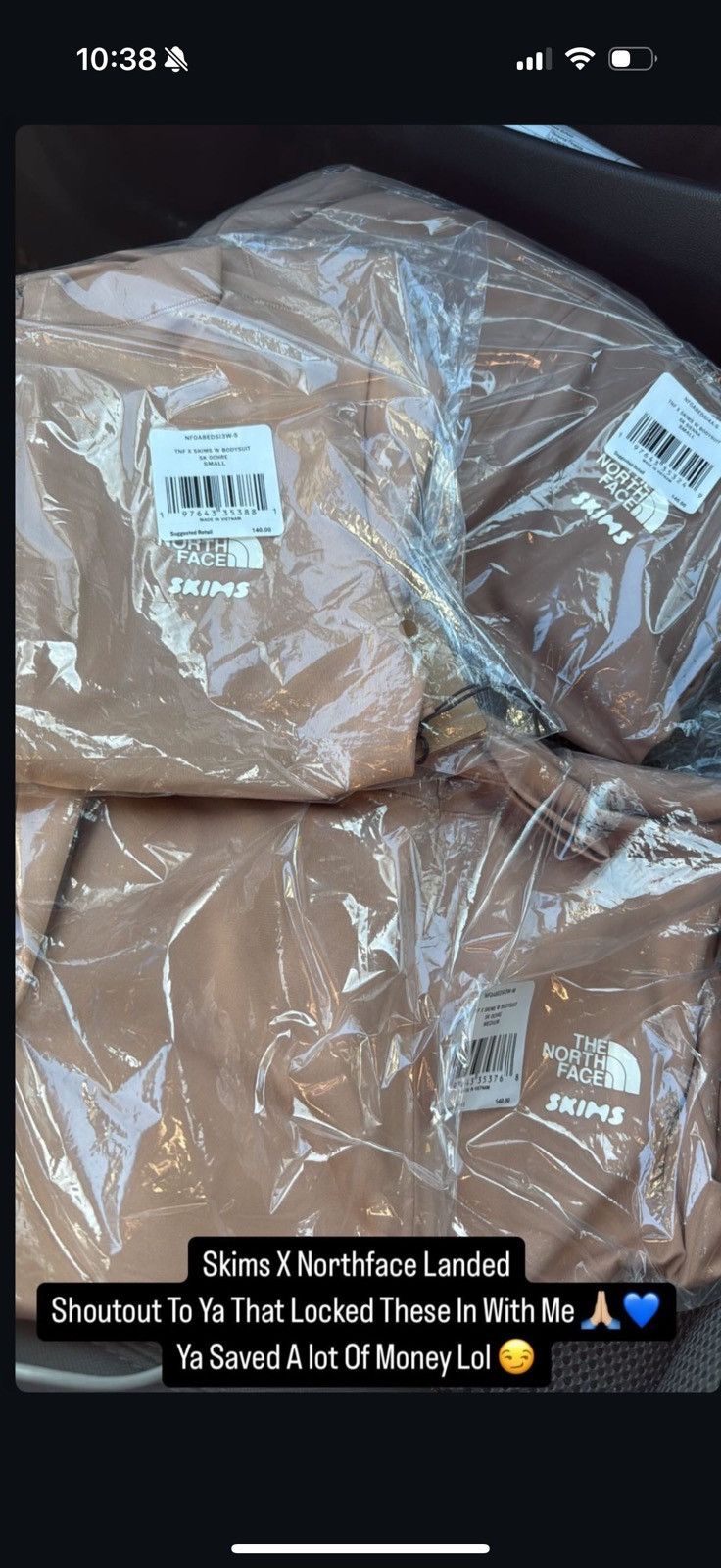 SKIMS × The North Face Skims X North Face Body Suit “Ochre” Size S / US 4 / IT 40 - 1 Thumbnail