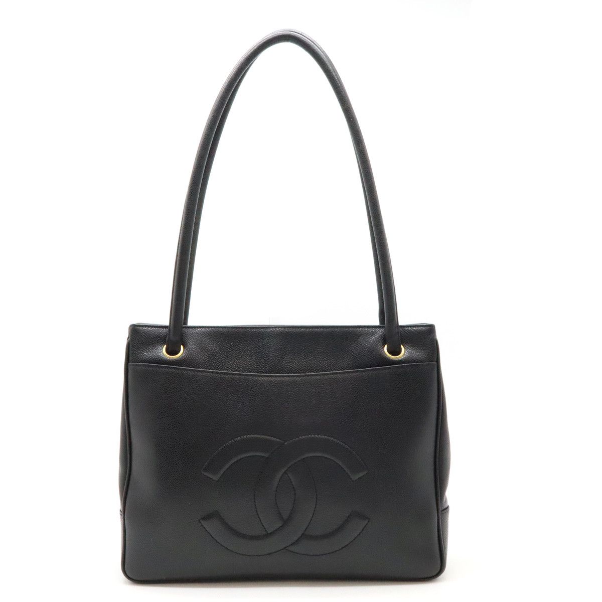 Chanel Chanel Chanel Caviar Skin Coco Mark 2way Tote Bag Leather Shoulder Bag Size ONE SIZE - 1 Thumbnail