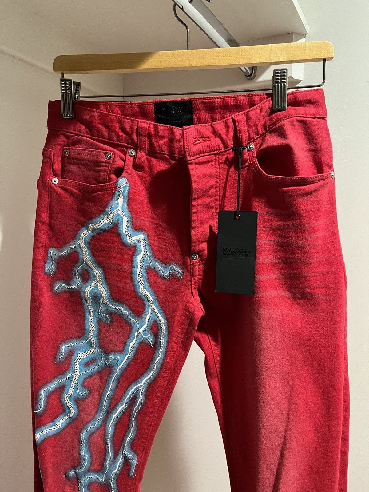 Other × Rockstar Games Mackeen Red Lightning Denim Size US 28 / EU 44 - 6 Thumbnail
