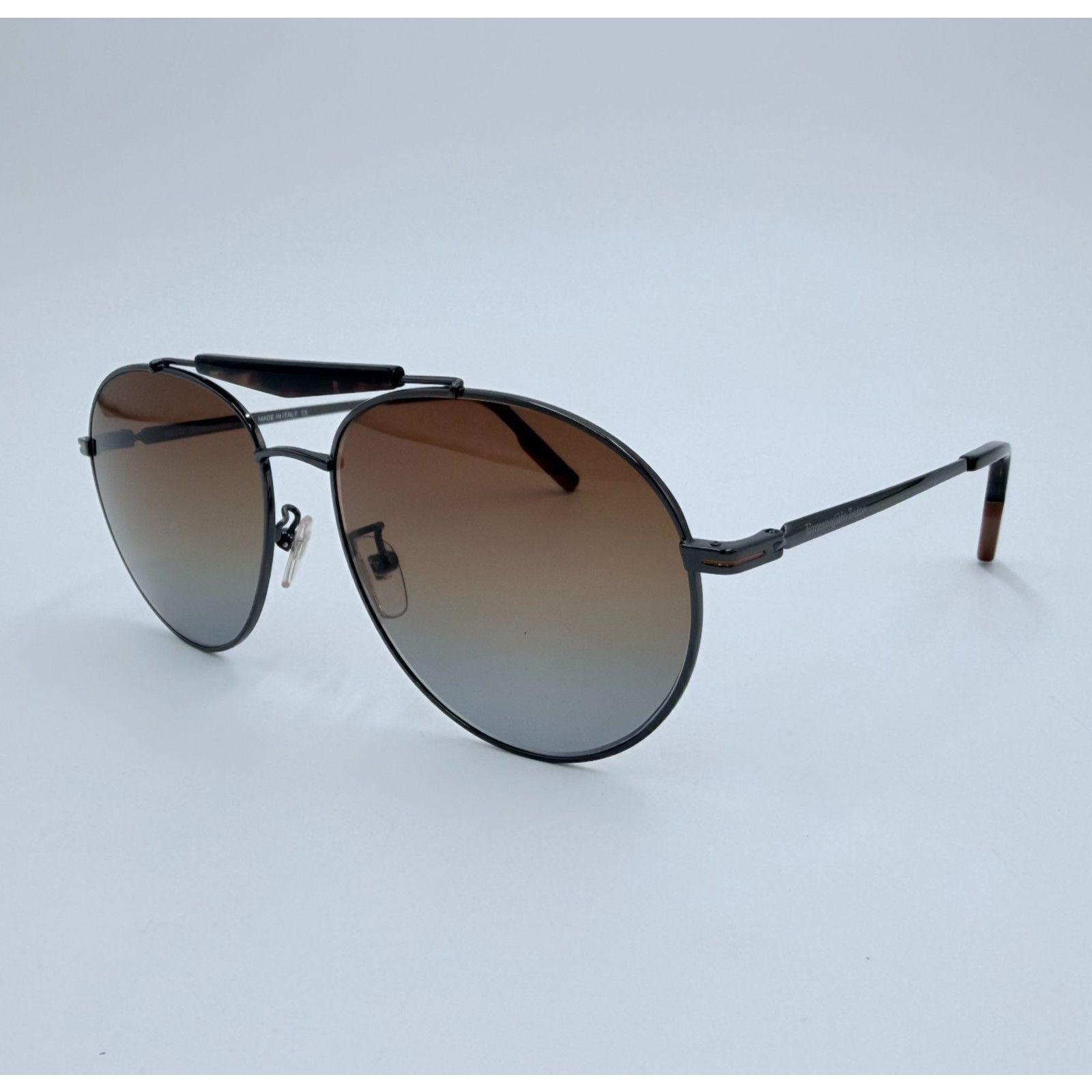 Ermenegildo Zegna NEW Ermenegildo Zegna EZ0154-F 12F Aviator Gunmetal Zeiss Size ONE SIZE - 2 Thumbnail