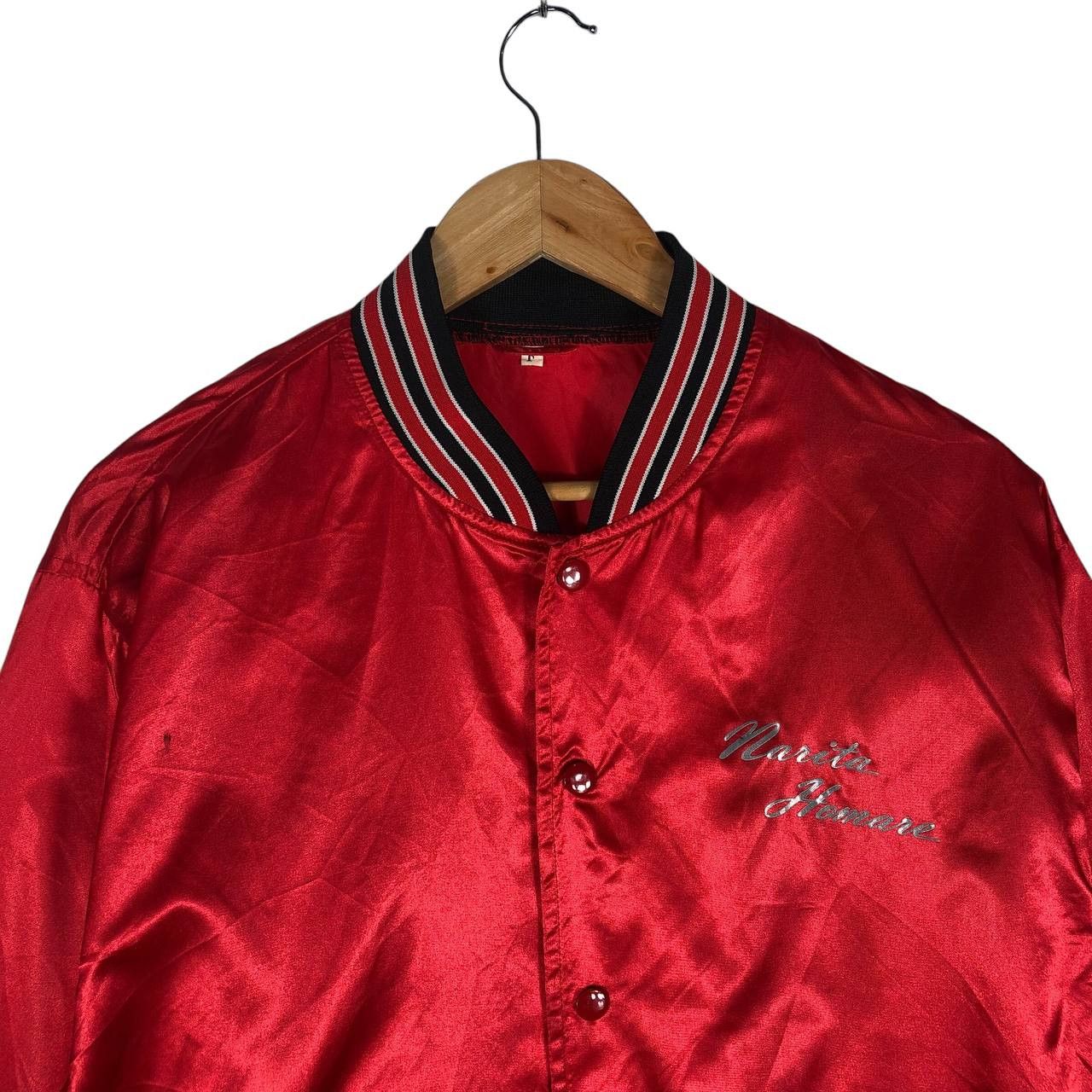 Vintage Vintage Narita Satin Varsity Jacket Size US M / EU 48-50 / 2 - 2 Thumbnail