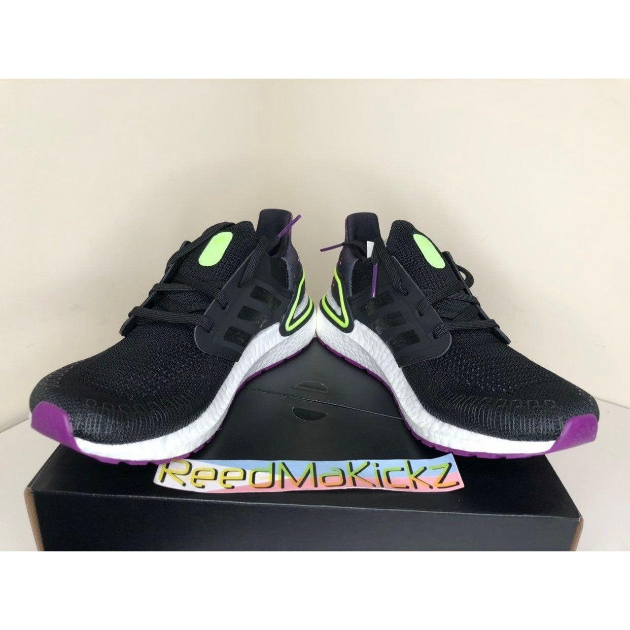 Adidas Adidas Ultraboost 20 Black Purple Kids 5Y Size US 5 / EU 37 - 3 Thumbnail