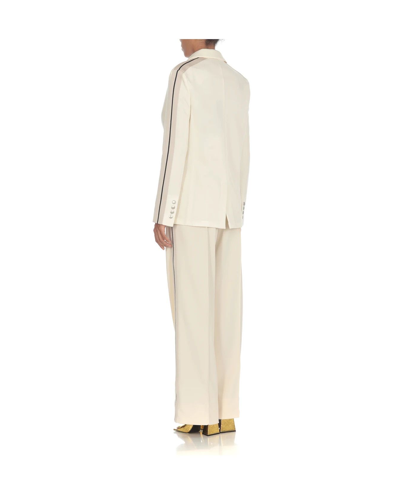 Palm Angels o1y1125 Blazer in Ivory Size M / US 6-8 / IT 42-44 - 3 Thumbnail