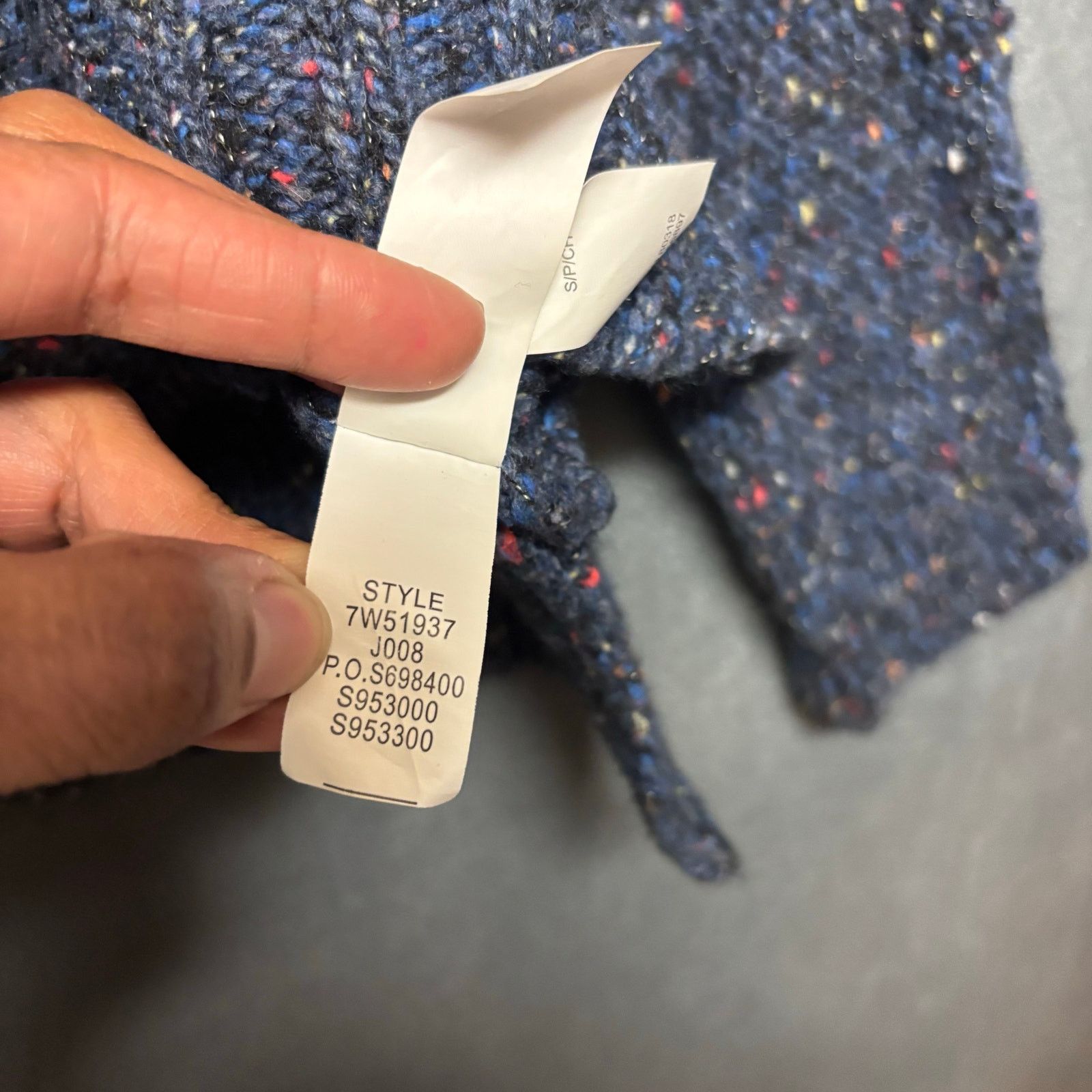 Lucky Brand Lucky Brand V Neck Knit Sweater Multicolor Speckled Wool BLD Size M / US 6-8 / IT 42-44 - 14 Thumbnail