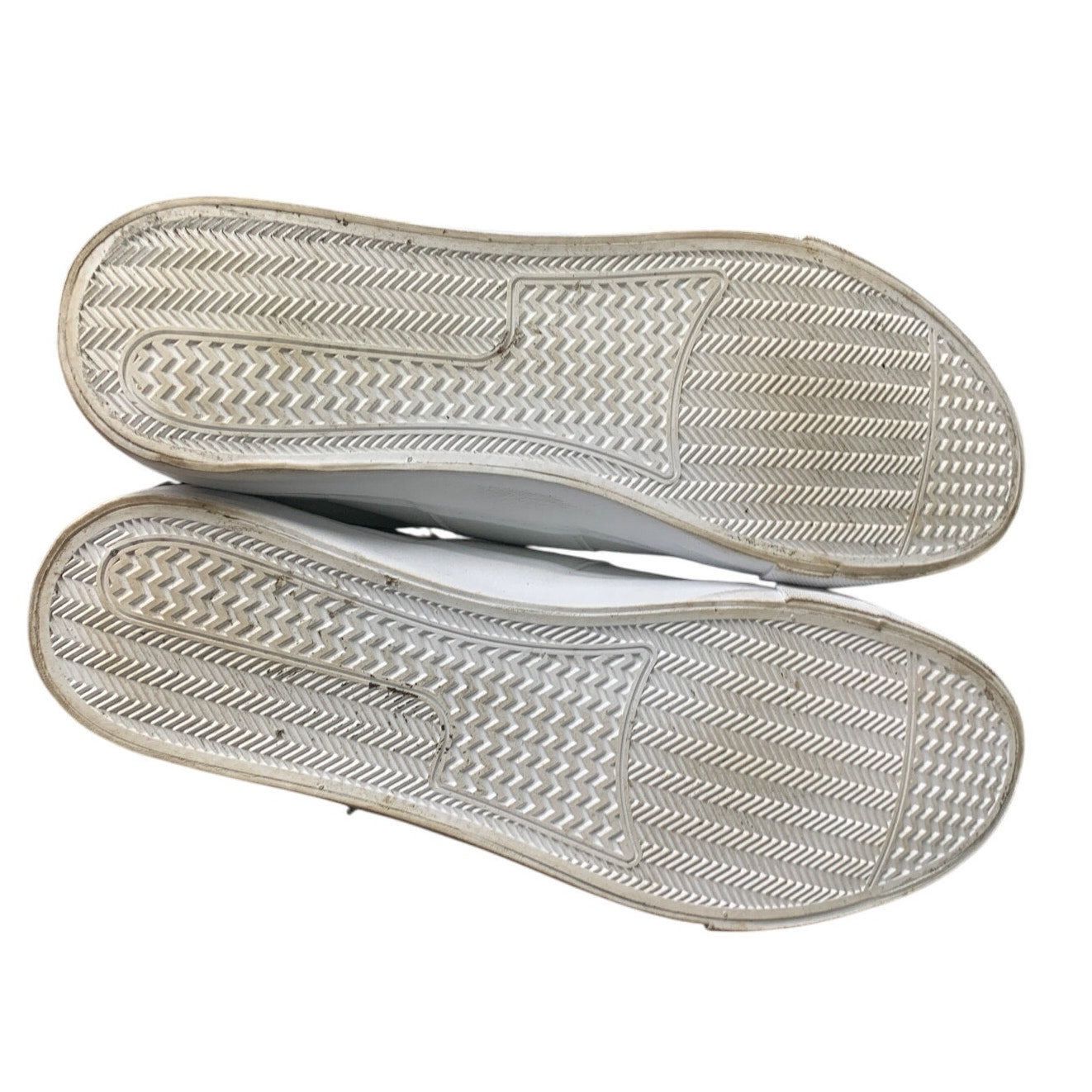 Other ZGR Men's Size 12 White Faux Leather Low Top Sneakers Size US 12 / EU 45 - 7 Thumbnail