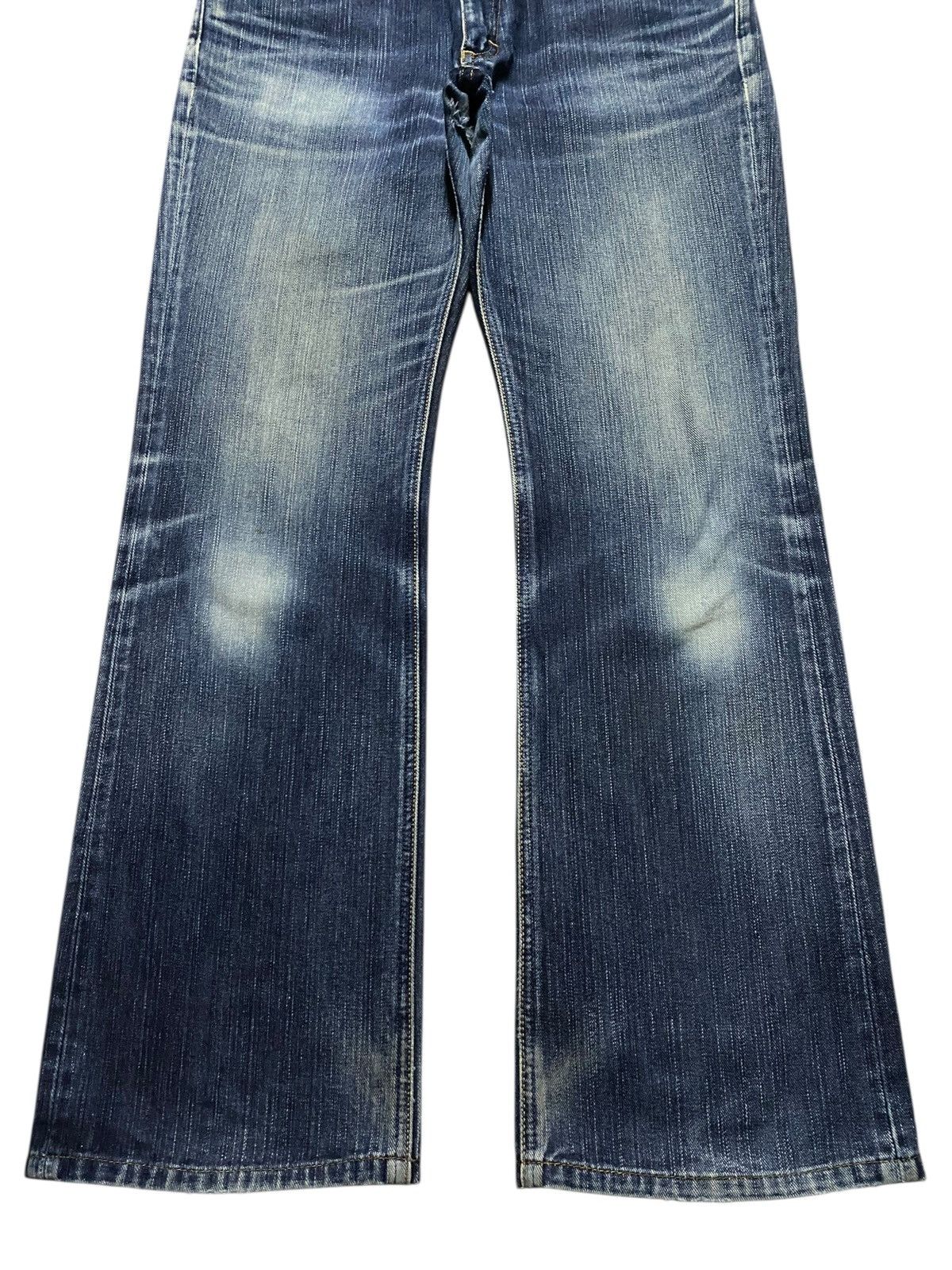 Lee × Vivienne Westwood Vintage Lee Faded Wash Distressed Bootcut Jeans Size US 33 - 5 Thumbnail