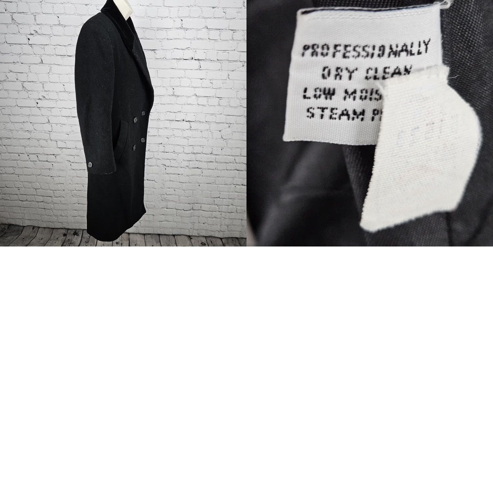 Jones New York VTG Jones New York Black 100% Wool Velvet Collar Over Coat Small Petite Women Long Wool Overcoat Jacket Size S / US 4 / IT 40 - 10 Thumbnail
