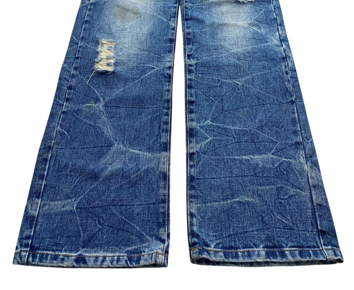 Japanese Brand Japanese Brand Faded Blue Wash Honey Comb Style Straight Leg Size US 30 / EU 46 - 5 Thumbnail