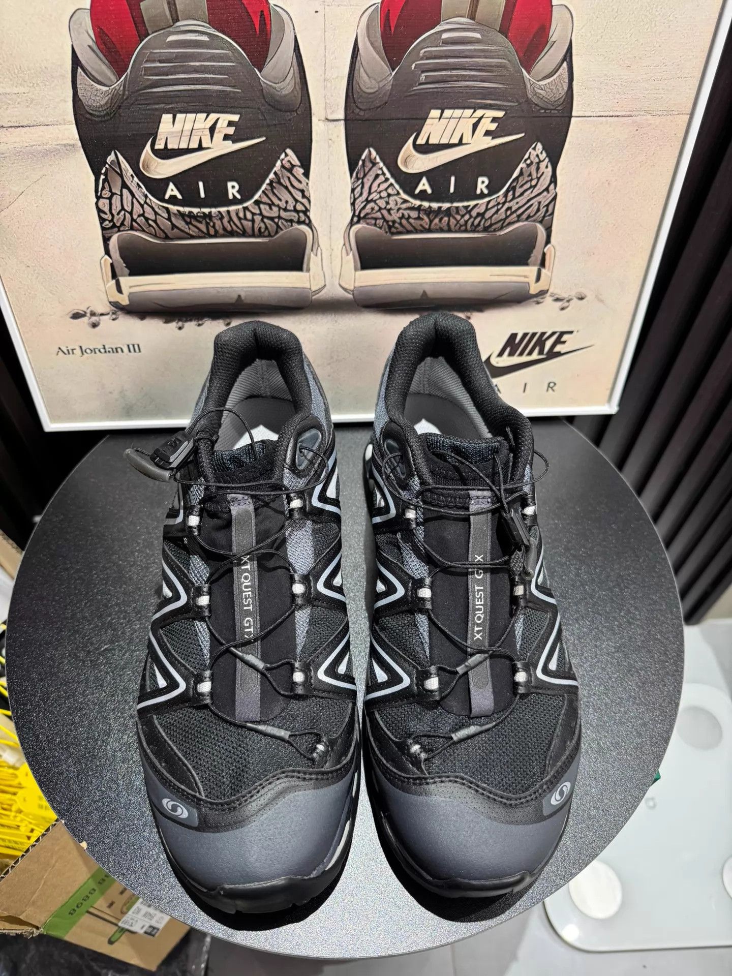 Salomon Salomon XT-Quest GTX Hiking 42.5 Black Ebony/Silver 474294 Size US 9.5 / EU 42-43 - 2 Thumbnail