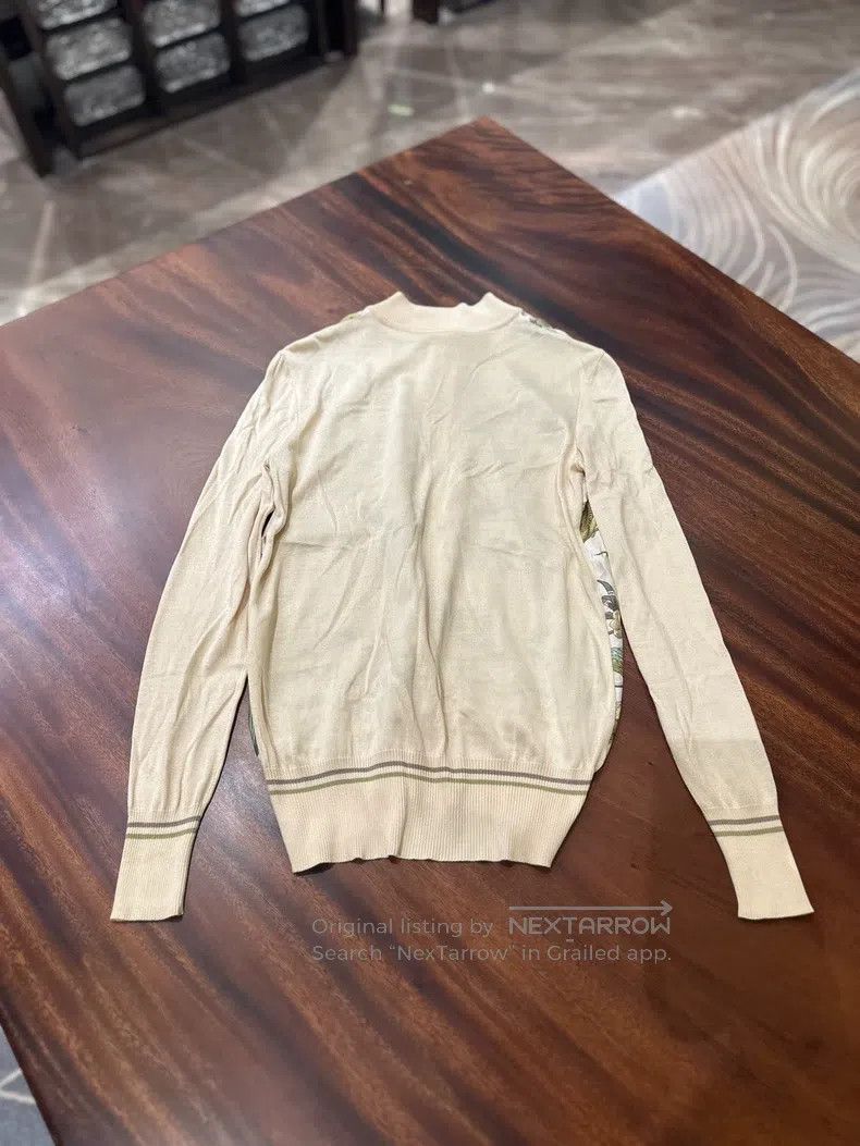 Hermes Hermes Silk Animal Pattern Zipper Sweater Jacket, Silk Ble Size XS / US 0-2 / IT 36-38 - 4 Thumbnail