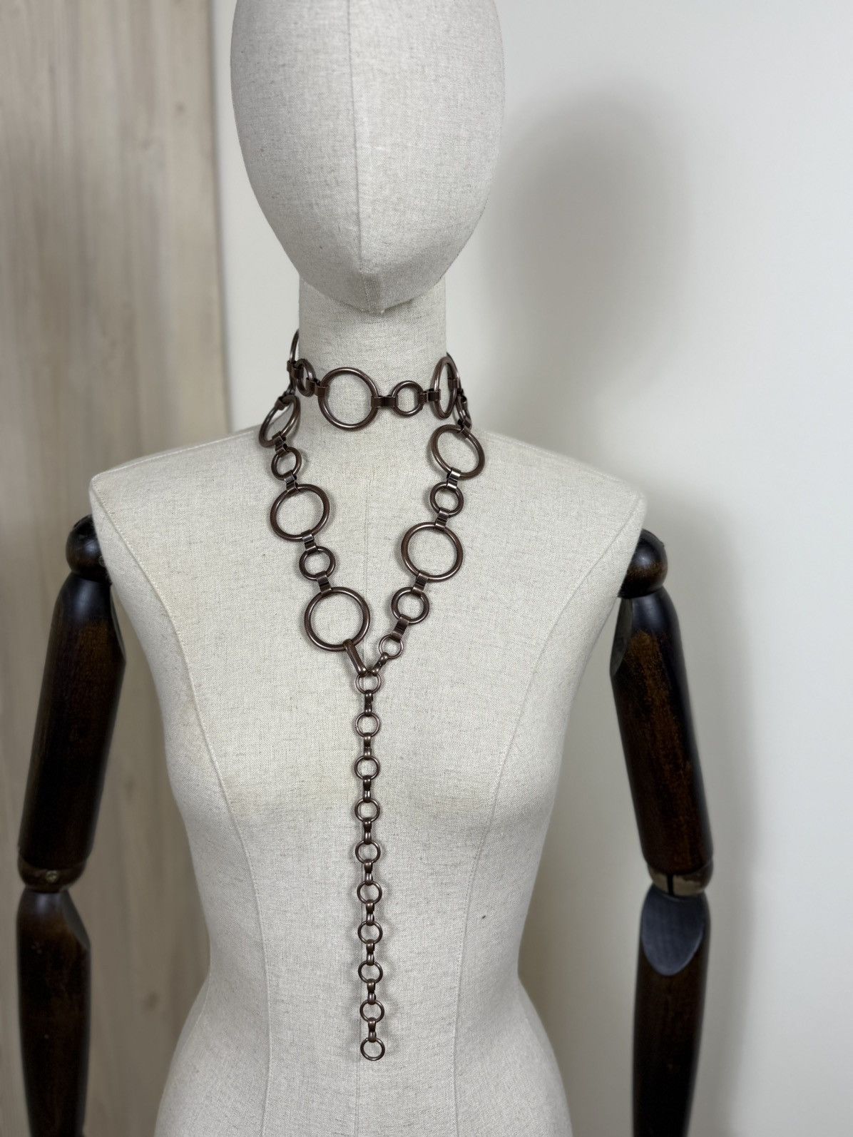 Other Vintage Bronze Chain Necklace Belt Convertible Statement Size ONE SIZE - 6 Thumbnail