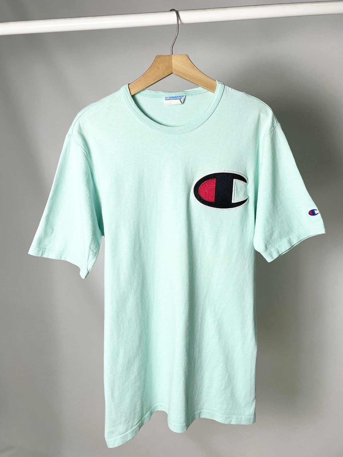 Champion Champion 💫 vintage big orbit logo green tee t shirt Size US L / EU 52-54 / 3 - 1 Thumbnail