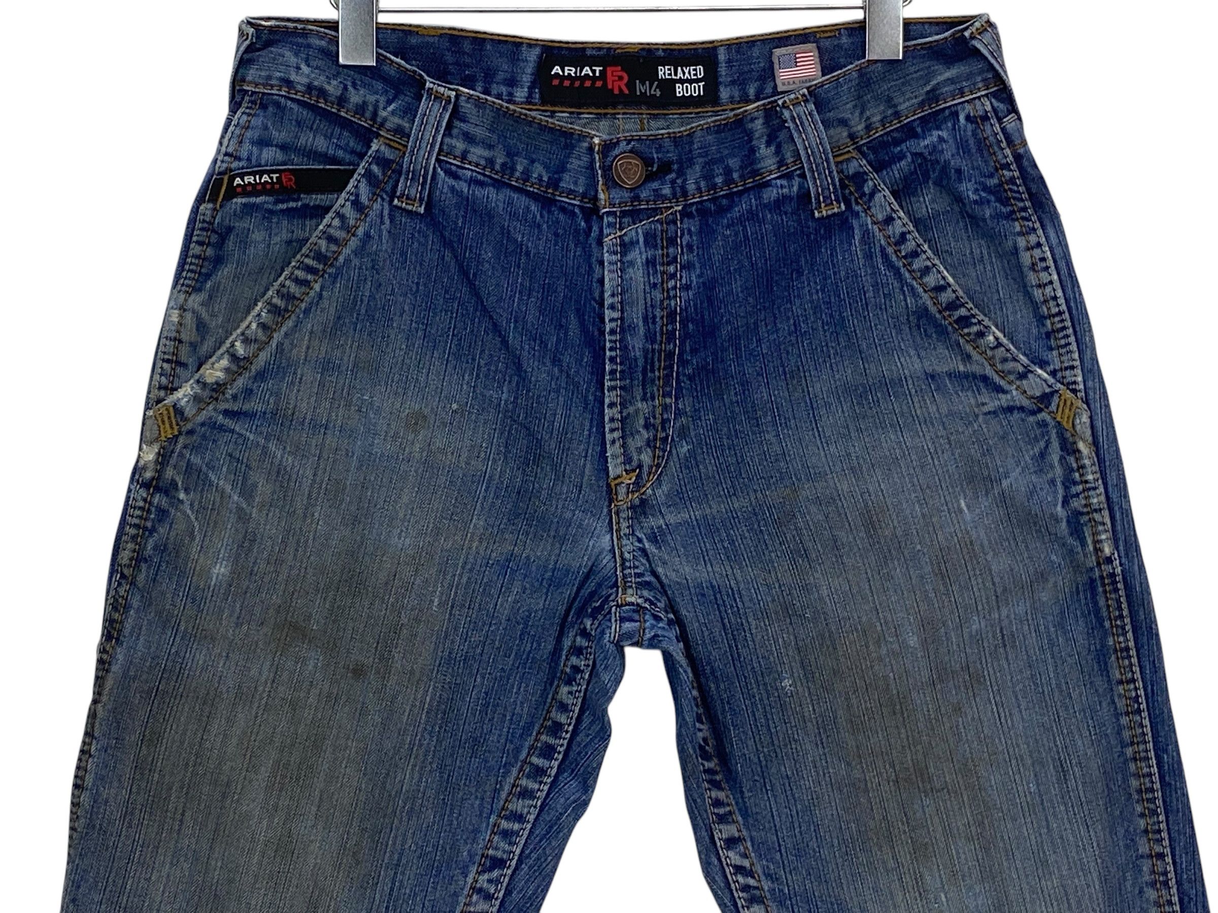 Vintage Vintage X-Workers × Wrangler Carpenter Jeans – Ariat 33″ Size US 33 - 3 Thumbnail
