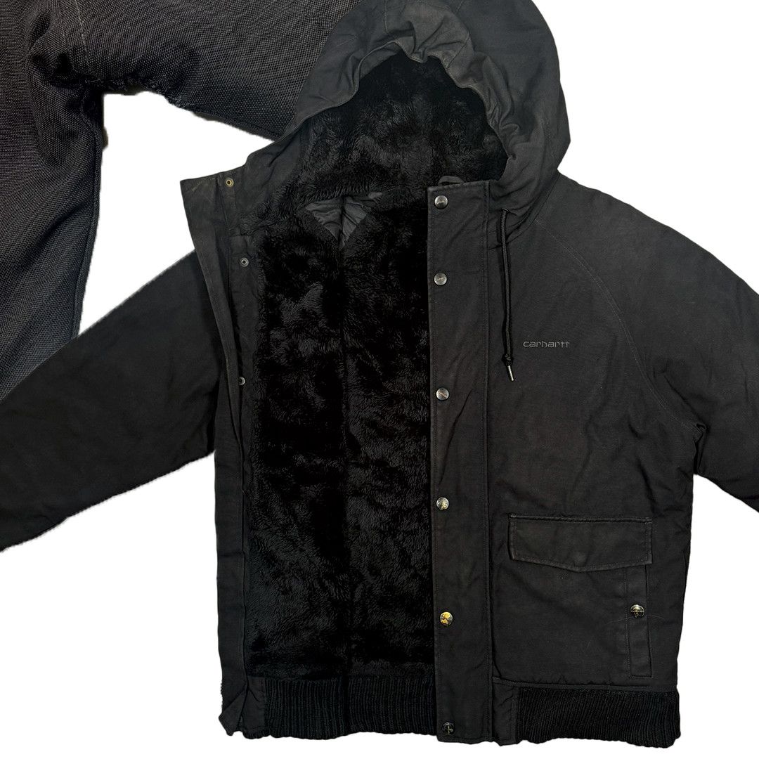 Carhartt Carhartt - Sherpa Lined Canvas Full Zip Jacket - Black - M Size US M / EU 48-50 / 2 - 2 Thumbnail