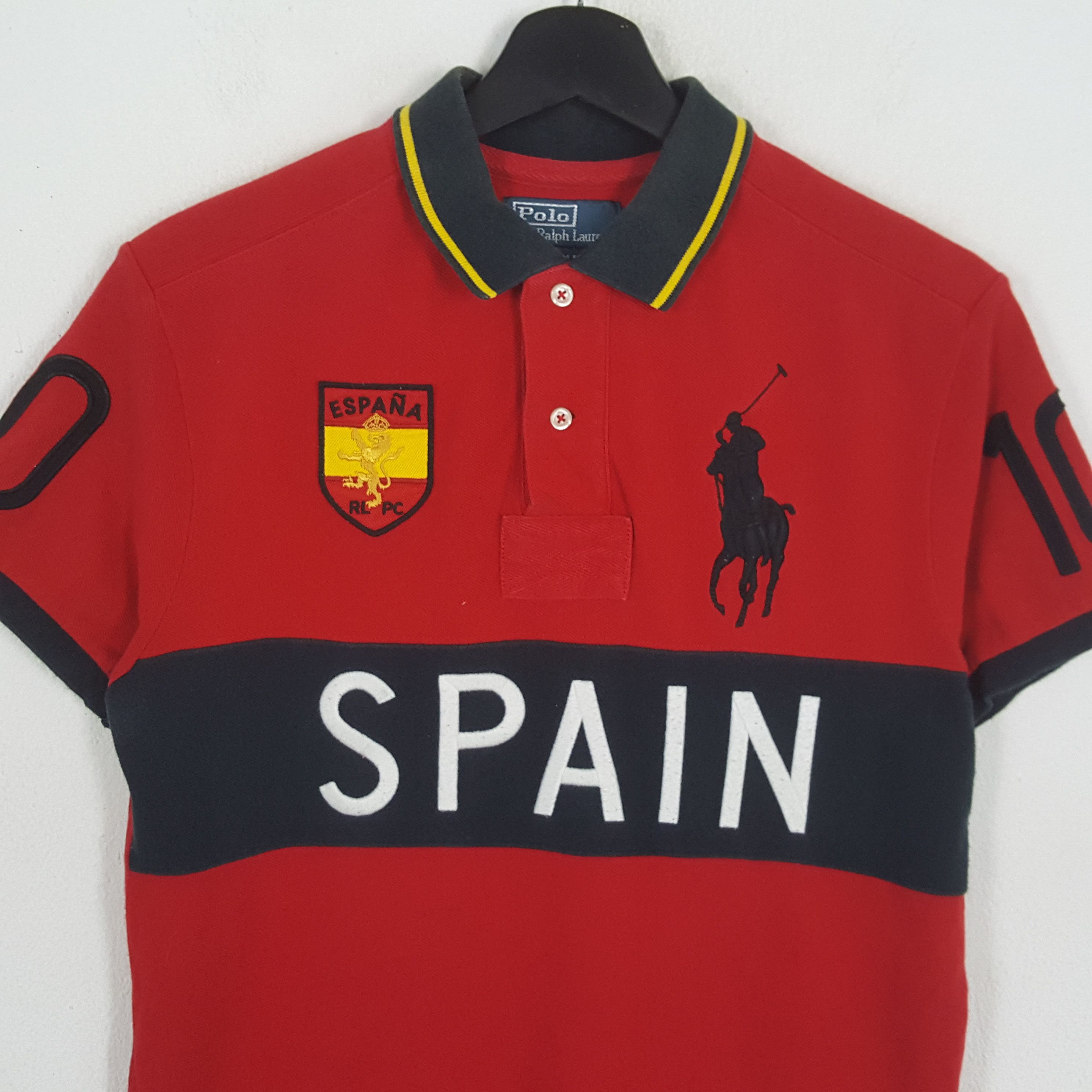 Polo Ralph Lauren × Vintage POLO by RALPH LAUREN Spain Design Casual Polos Size US M / EU 48-50 / 2 - 2 Thumbnail