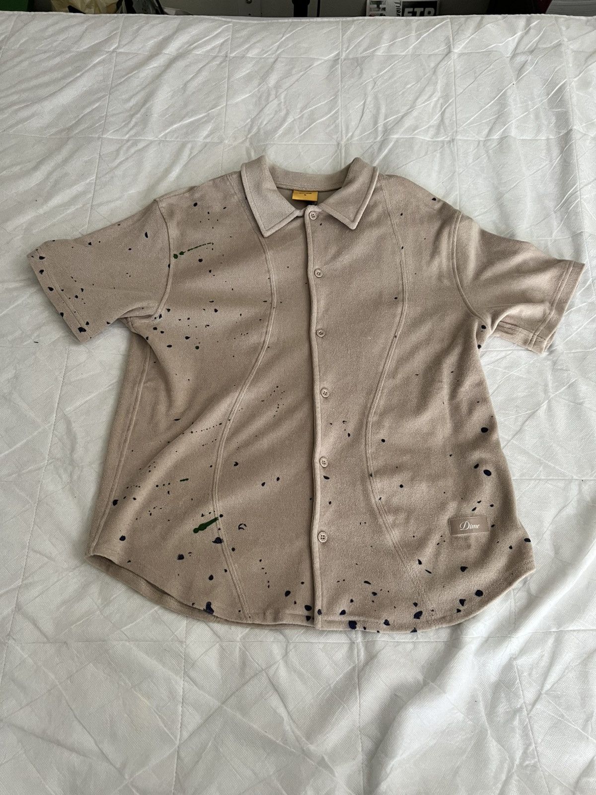 Dime Dime Terry Cloth Shirt Painted Tan Size US L / EU 52-54 / 3 - 1 Thumbnail