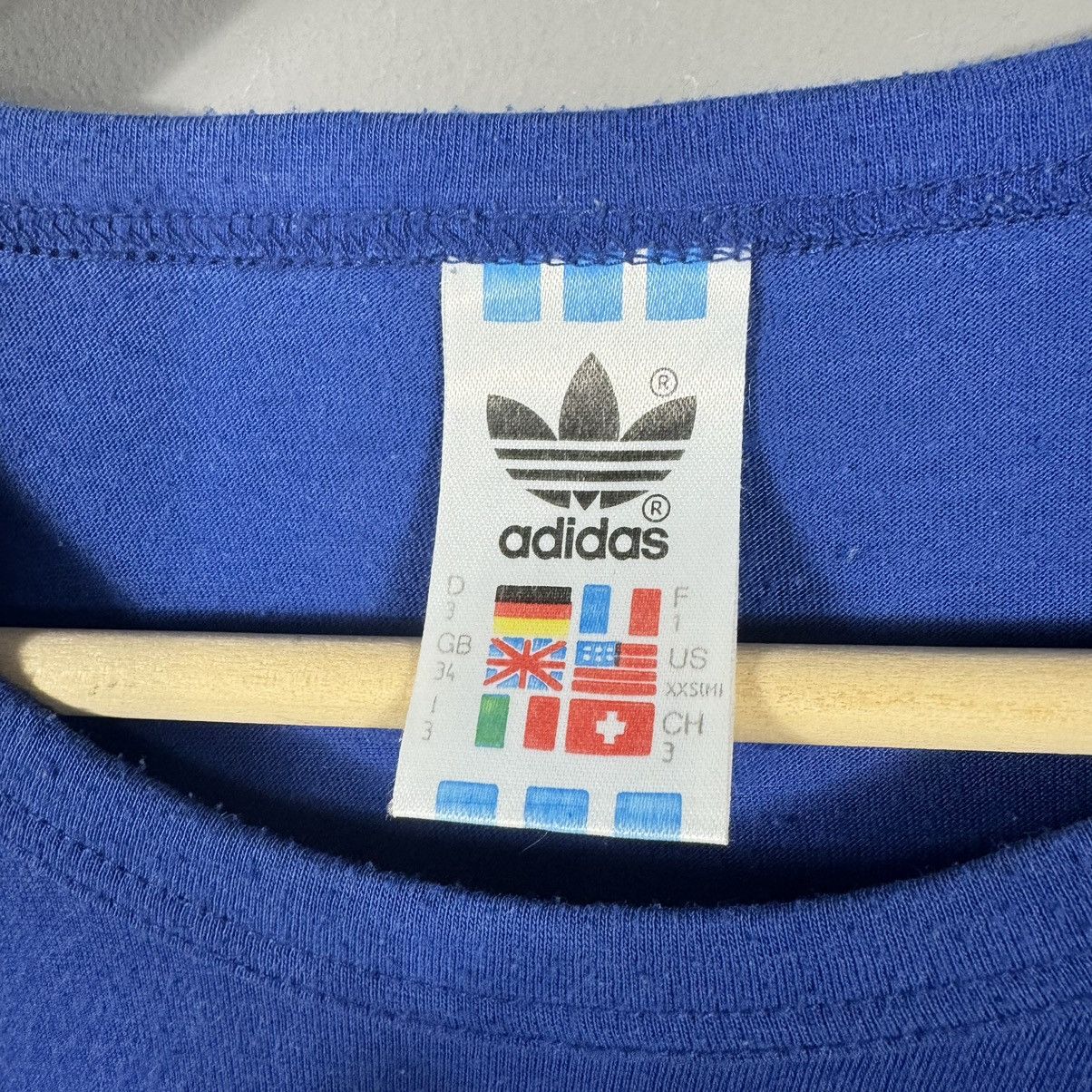 Adidas × Vintage Vintage 80s Adidas Blue T-shirt Size US M / EU 48-50 / 2 - 3 Thumbnail