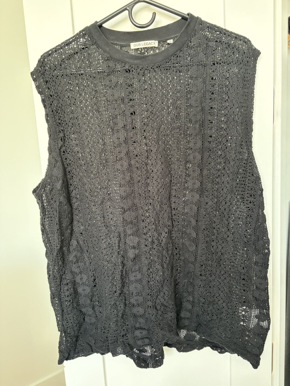 Our Legacy OUR LEGACY BOX SLEEVELESS BLACK CROCHET | Grailed