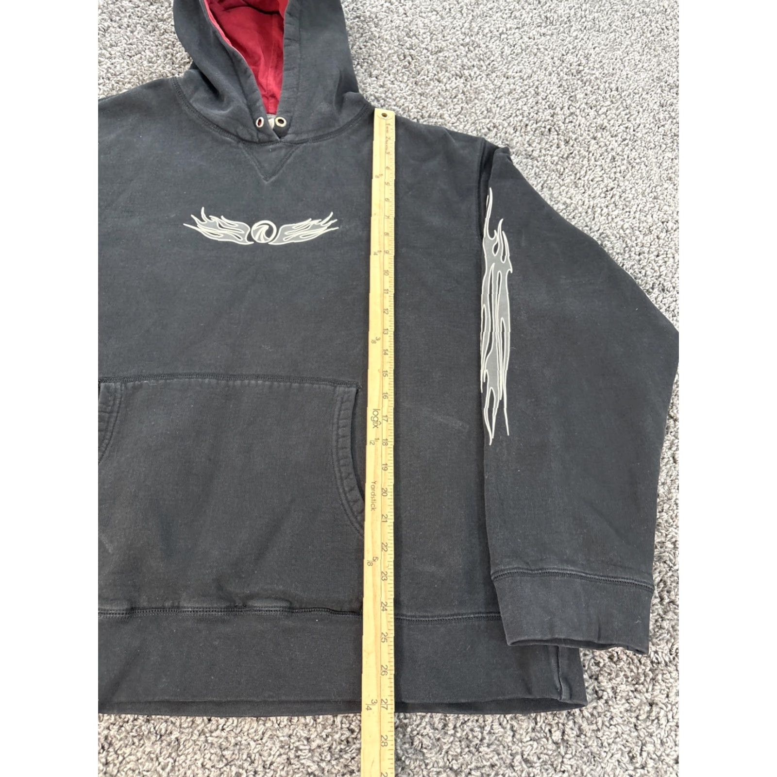Old Navy VINTAGE Old Navy Hoodie Sweatshirt Mens 2XL Black Pullover Fleece Logo Graphic Print All Seasons Hooded Pockets Cotton Polyester Size US XXL / EU 58 / 5 - 2 Thumbnail