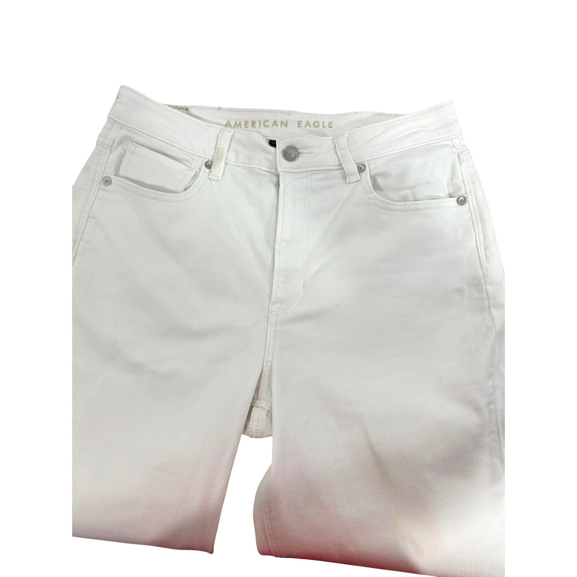 American Eagle Outfitters American Eagle Women’s White Jeans 8 Regular Ankle Tapered S Size 30" / US 8 / IT 44 - 15 Thumbnail