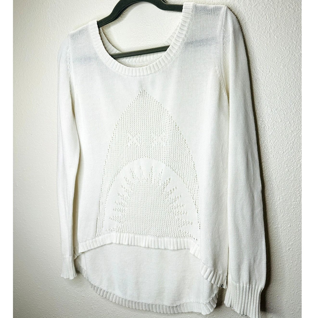 Billabong Billabong Boat Neck High Low Shark Knit Pattern Sweater M Size M / US 6-8 / IT 42-44 - 3 Thumbnail