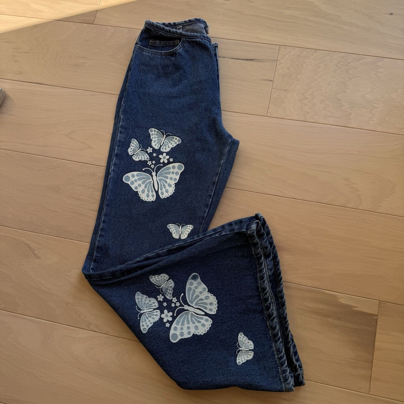 Vintage Vintage Joy Flare Jeans 27 Blue Y2K Bell Bottoms Made in USA Size 27" / US 4 / IT 40 - 8 Thumbnail
