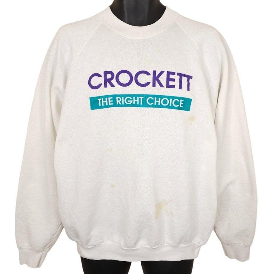 Vintage Vintage Crockett Sweatshirt Mens Size XL White 90s Size US XL / EU 56 / 4 - 1 Thumbnail