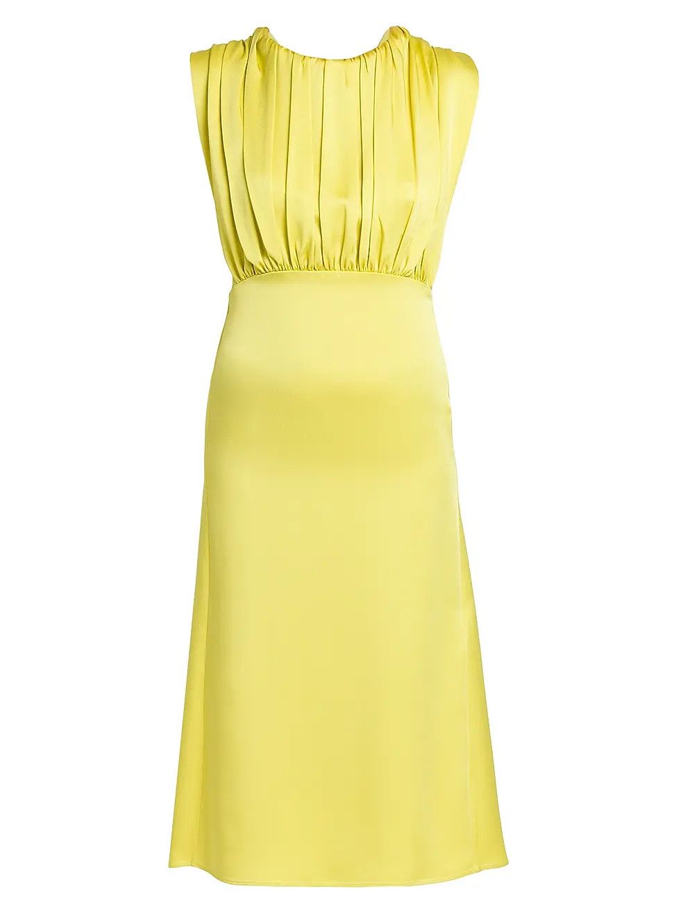Jil Sander o1y0925 Sleeveless Midi Dress in Lime Green Size XS / US 0-2 / IT 36-38 - 1 Thumbnail
