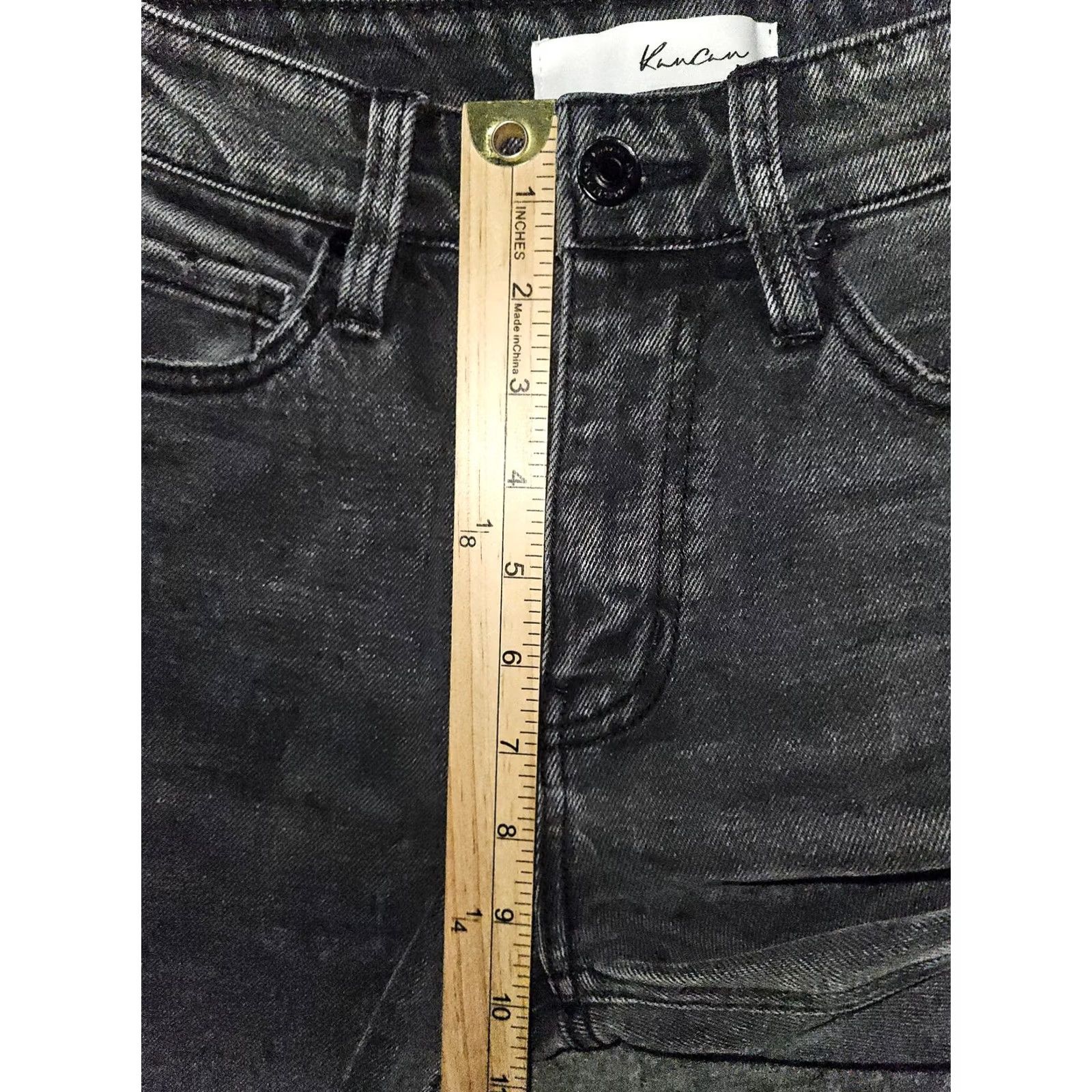 Vintage KanCan Jeans Womens 1 24 Black Skinny Stretch Denim High Rise KC7109DG Classic Jeans Slim Length 25in Charcoal Wash Womens 1/24 Size 25" / US 0 / IT 36 - 3 Thumbnail