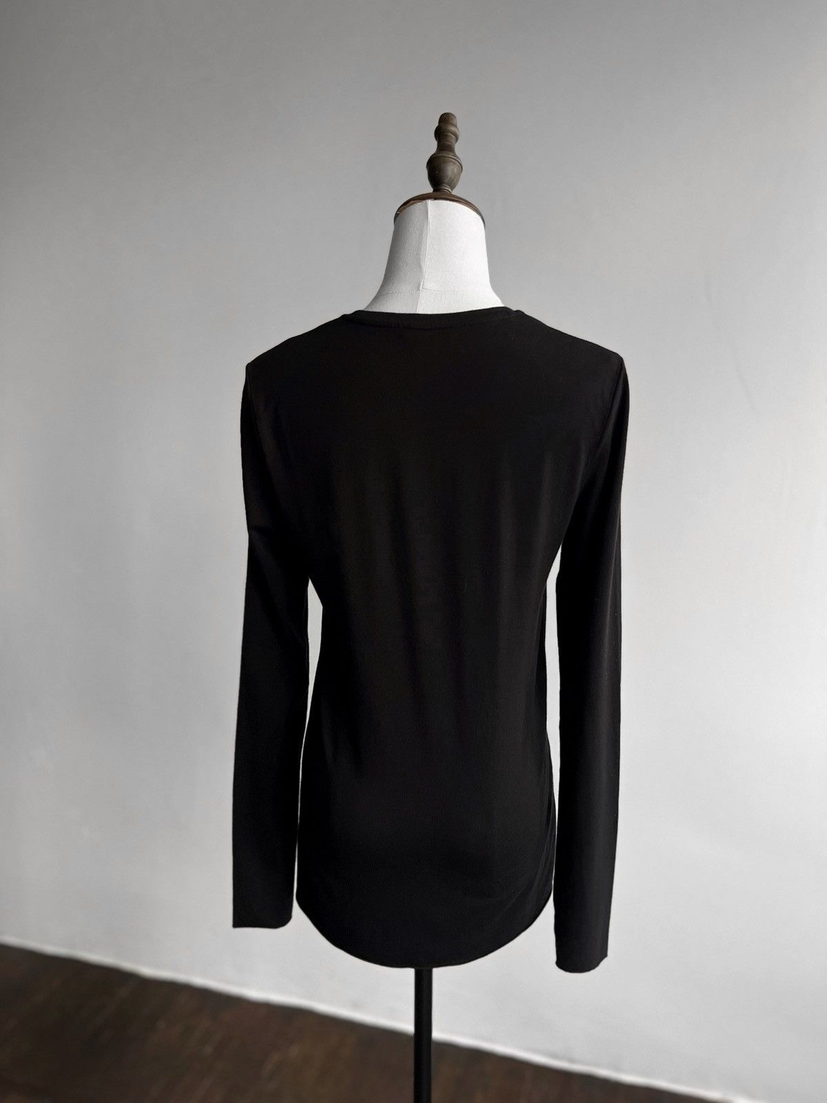 Cos × Designer COS Womens Black Long Sleeve Shirt Top Solid Pattern Size S / US 4 / IT 40 - 3 Thumbnail