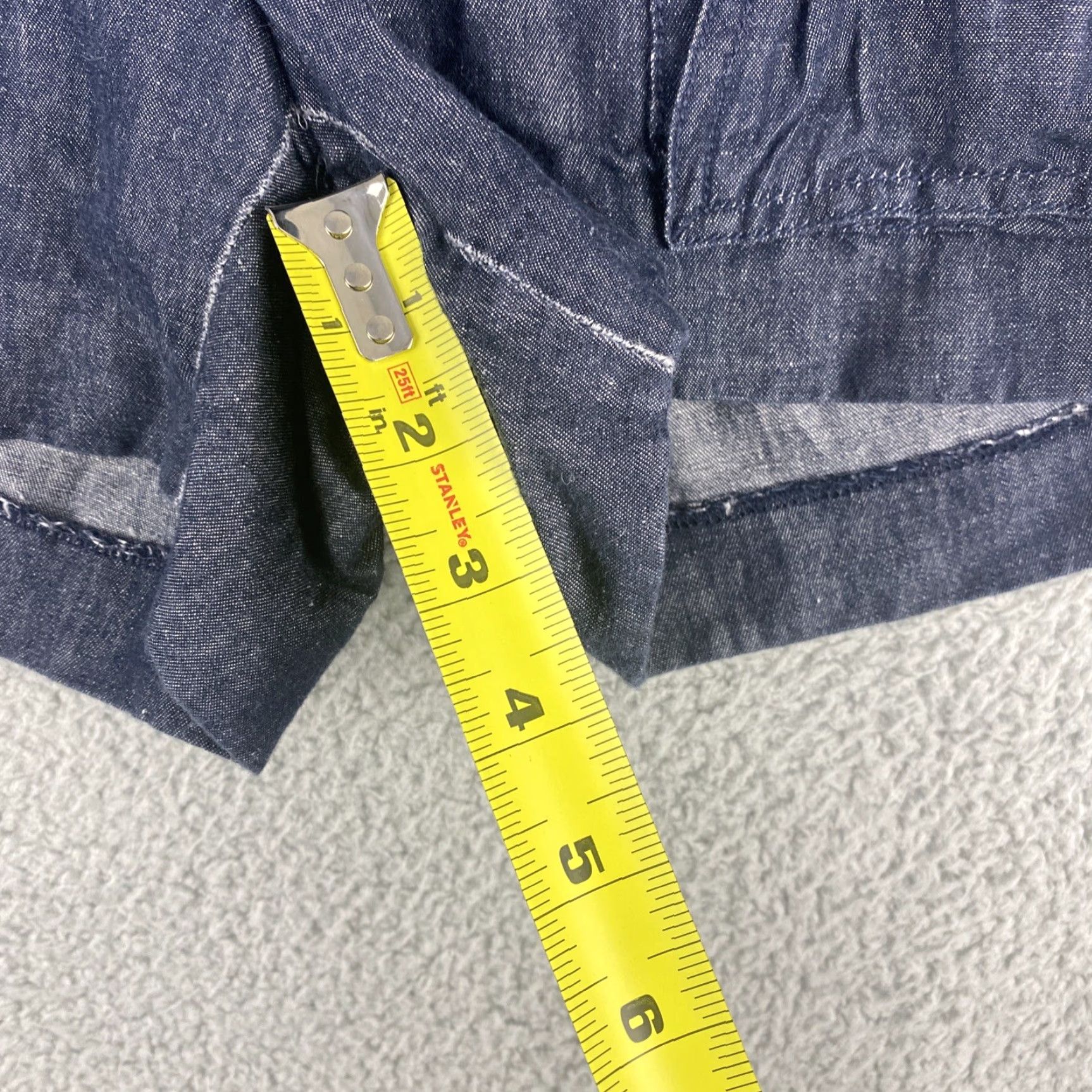 Banana Republic Banana Republic Shorts Linen Blend Women's Size 4 Blue 38-6 Regular Breathable Comfort Casual Beach Walking 70s 80s 90s Vintage No Mens Womens Size 27" / US 4 / IT 40 - 7 Thumbnail
