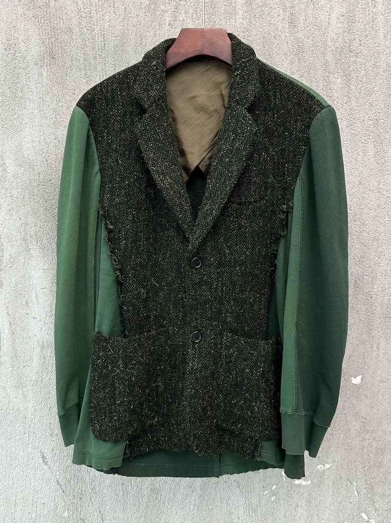 Undercover UNDERCOVER size m 03aw Green Splicing Deconstructed blazer Size 36R - 1 Thumbnail