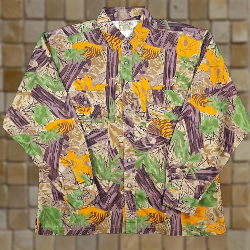 Vintage VINTAGE Boggy Creek Men’s Camouflage Button-Up Shirt Fall 90s Y2K Outdoor Hunting Casual Large Size US M / EU 48-50 / 2 - 1 Thumbnail