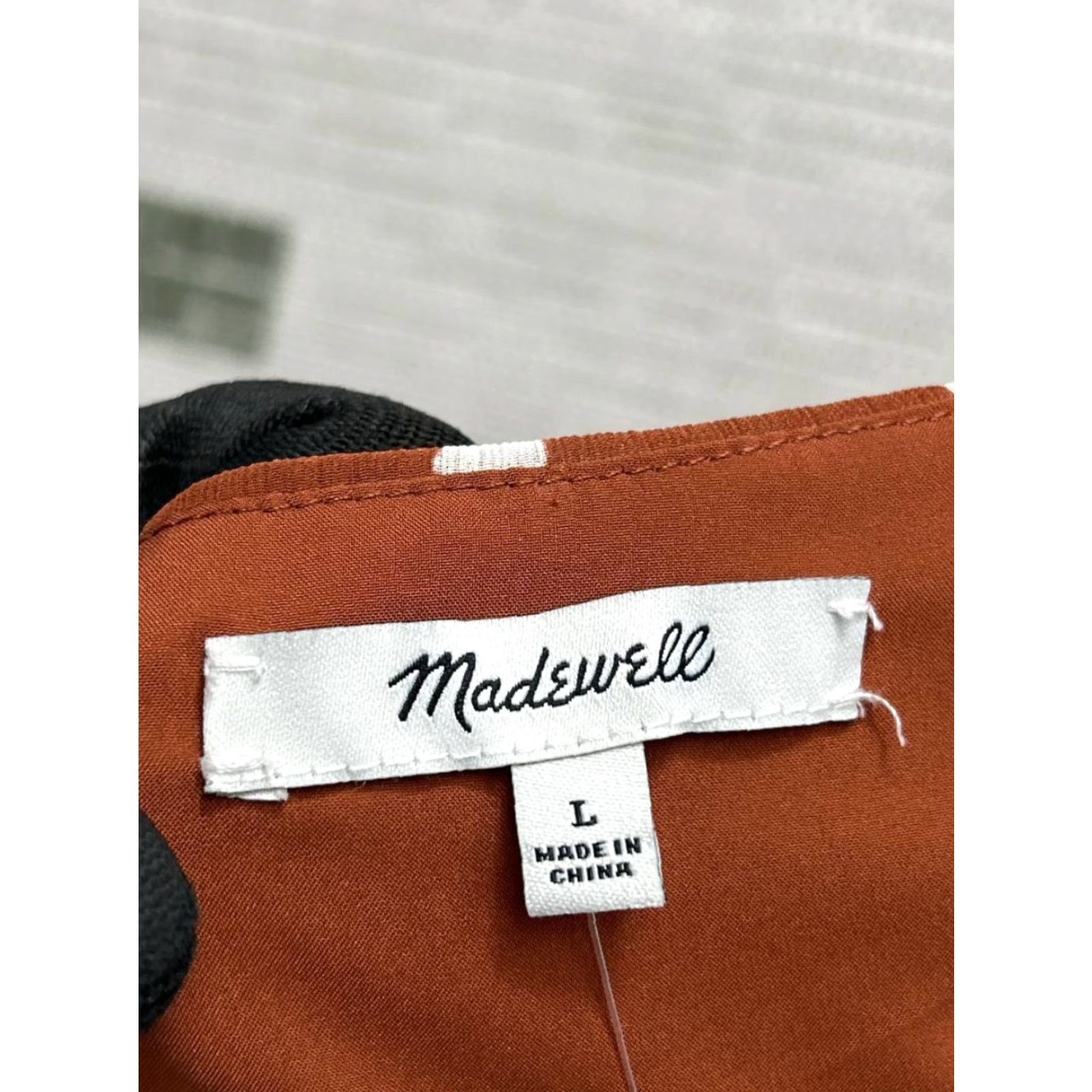 Madewell Smocked Waist Mini Dress Womens L Brown Inkspot Dots Casual New -  wpequipmentugltd.com