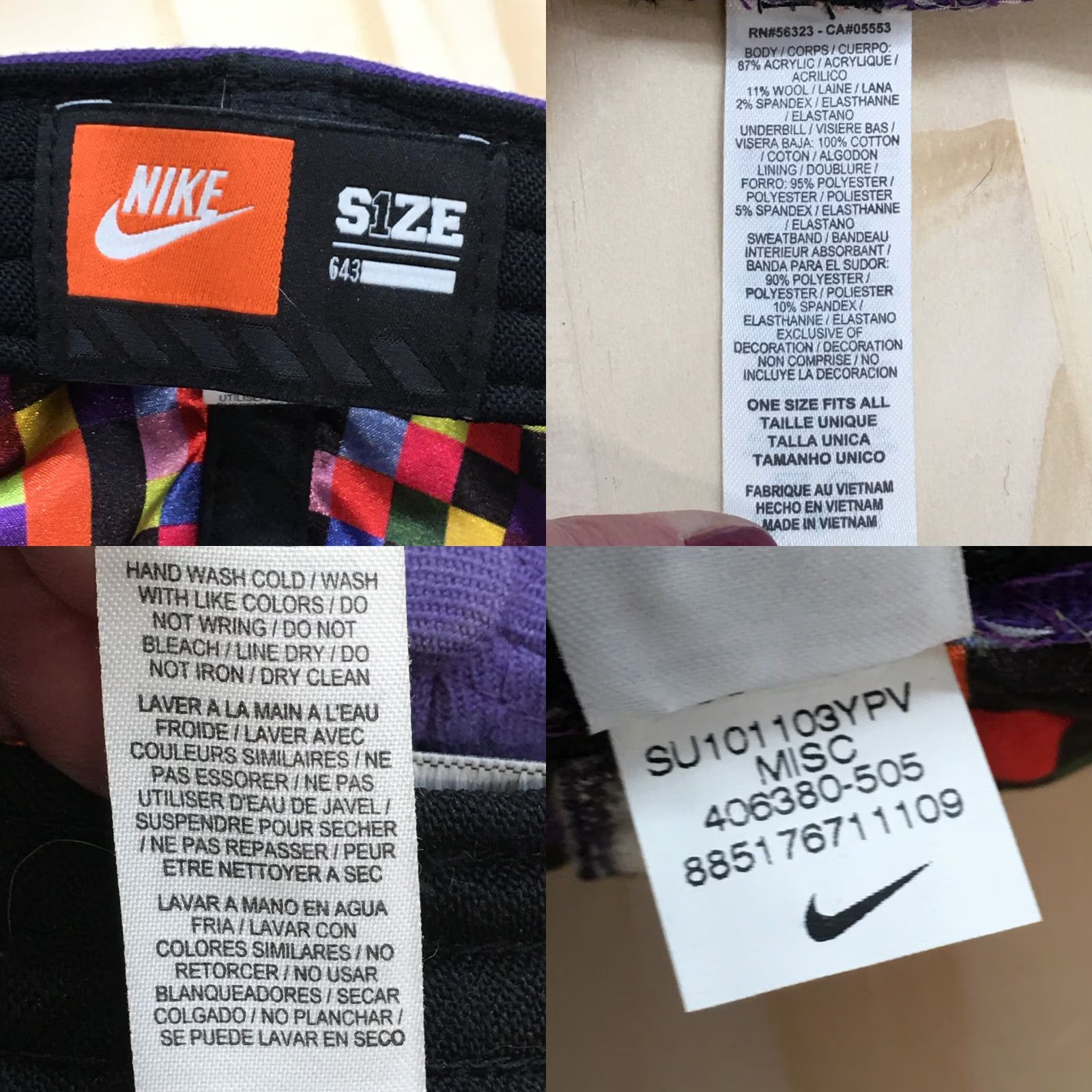 Nike Nike Air Baseball Cap Hat Mens Purple OS Fitted Curved Brim Embroidered Logo Size ONE SIZE - 9 Thumbnail