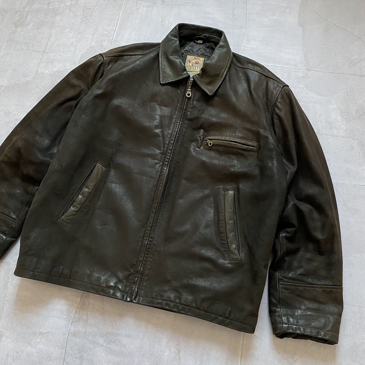 Leather Vintage 90s Genuine Rare Real Leather Jacket Brown Y2K Size US XL / EU 56 / 4 - 3 Thumbnail