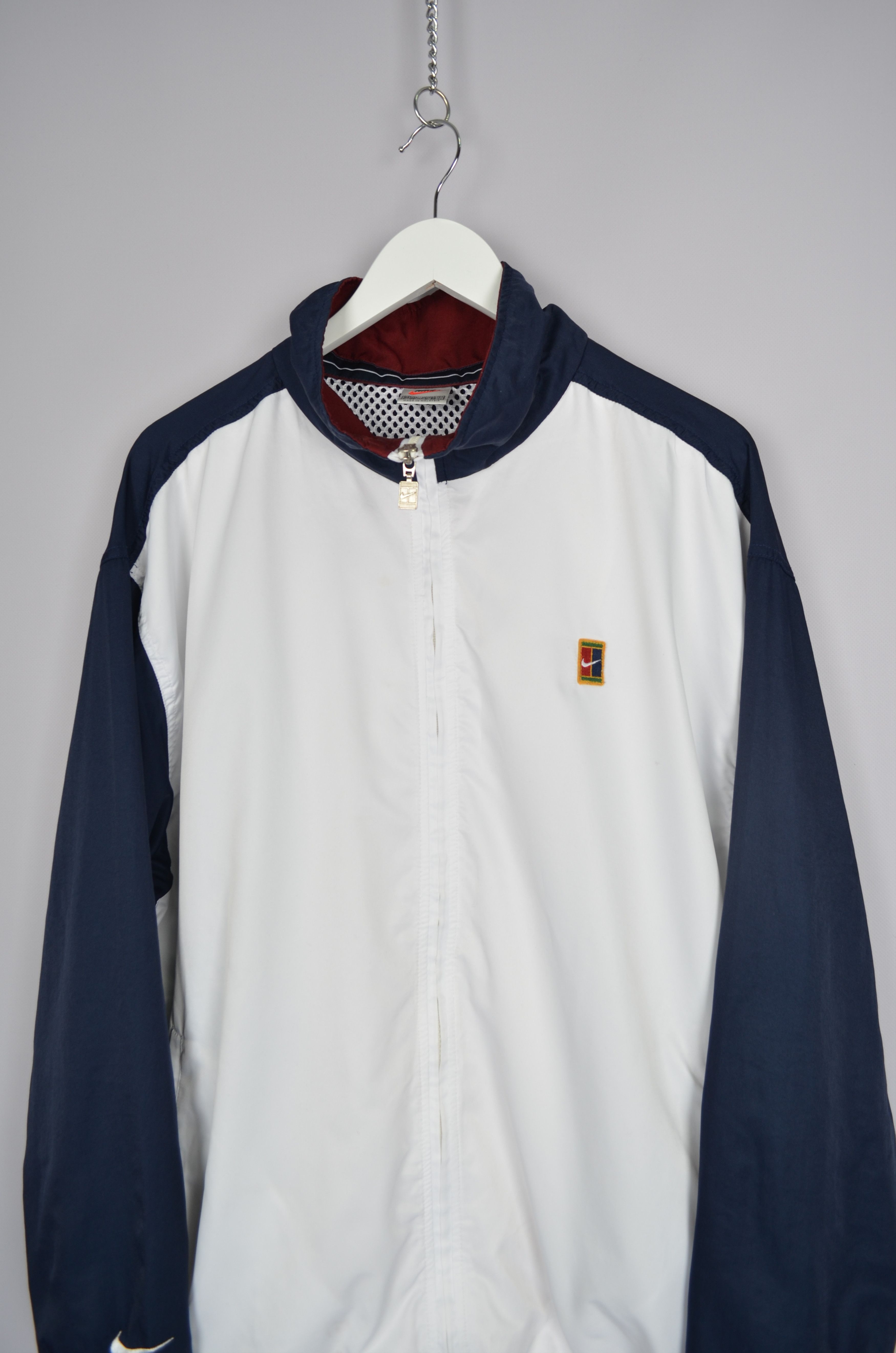 Nike × Vintage 90's Nike Court Jacket White/Navy Size XL Vintage y2k Size US XL / EU 56 / 4 - 2 Thumbnail