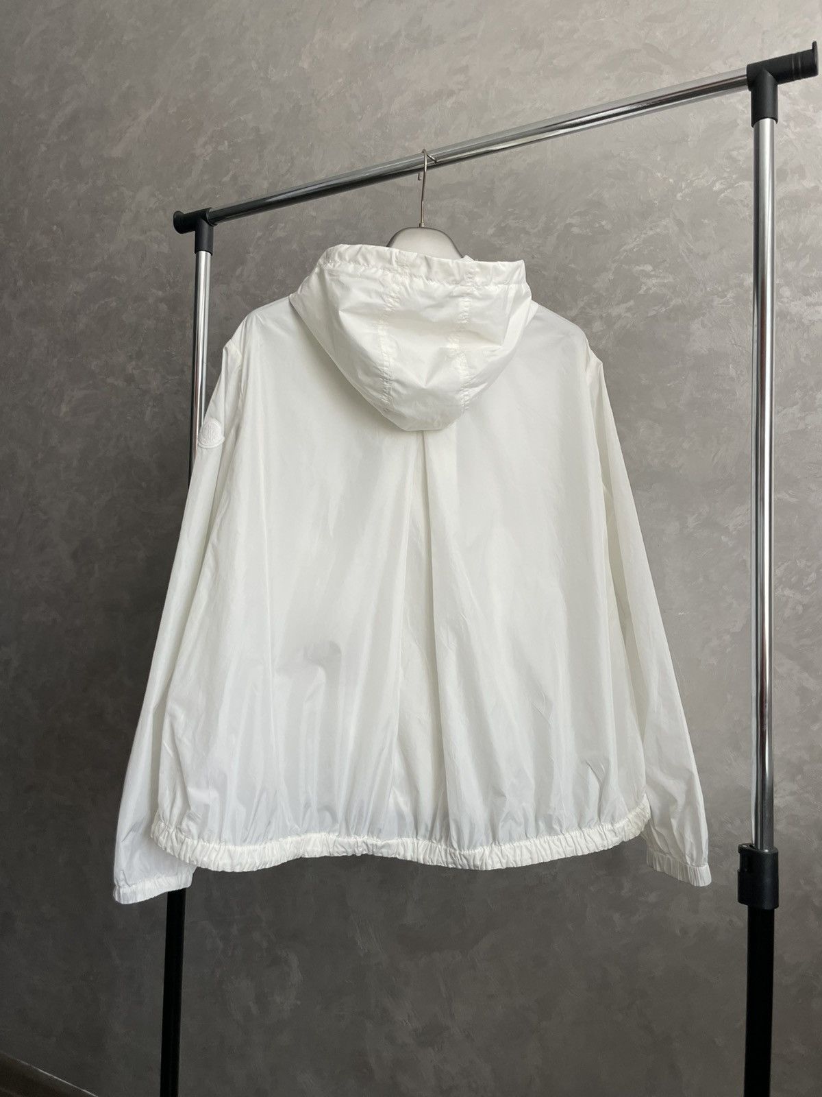 Moncler Moncler Boissard Nylon Rain White Jacket With Hoodie Size /0 Size XS / US 0-2 / IT 36-38 - 7 Thumbnail