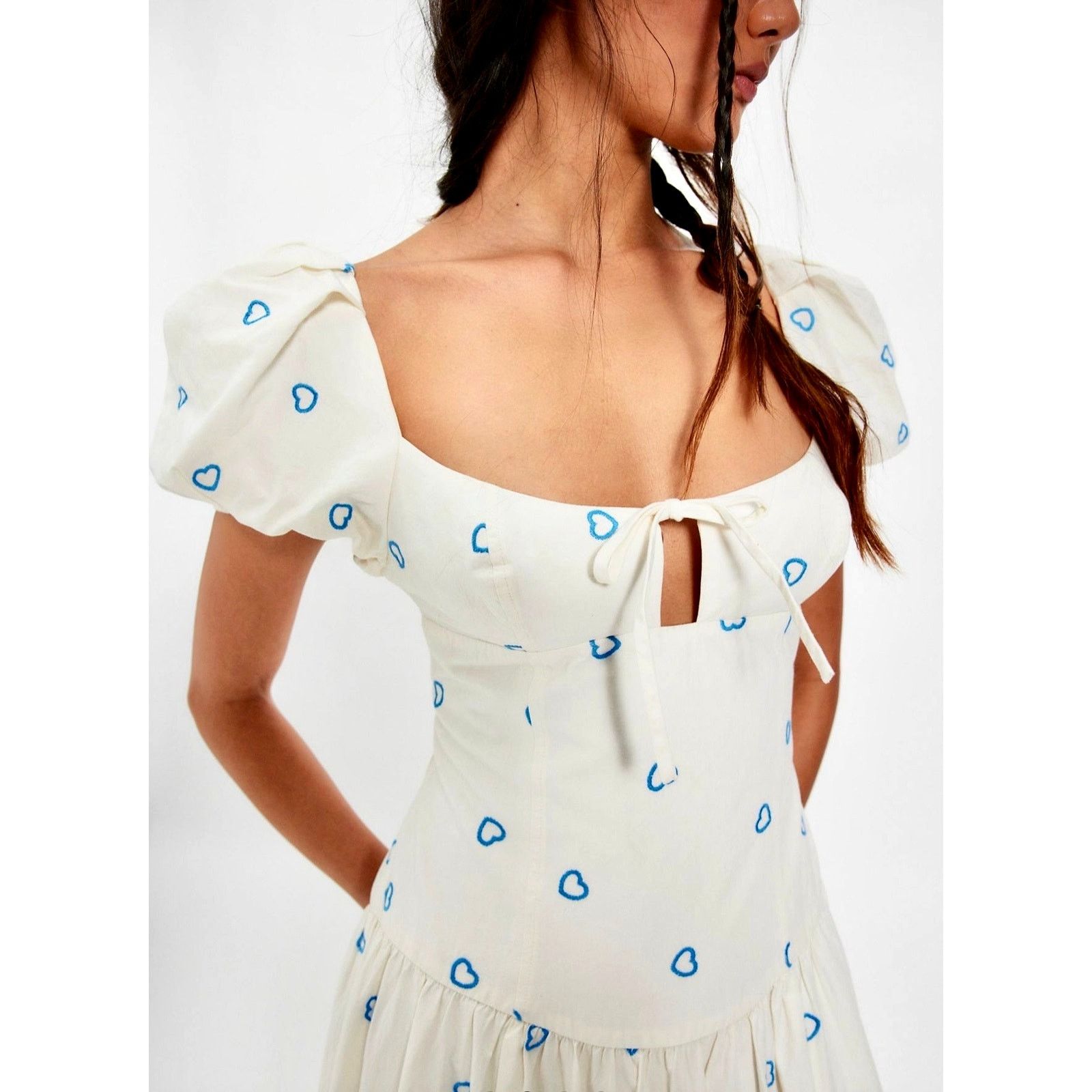 Free People Free People Bali Sprinkled Heart Maxi Dress Tofu Combo 12 Size XL / US 12-14 / IT 48-50 - 4 Thumbnail