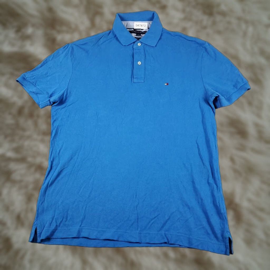 Tommy Hilfiger Tommy Hilfiger Polo Shirt Mens Large Blue Casual Short Sleeve Regular Fit Size US L / EU 52-54 / 3 - 1 Thumbnail