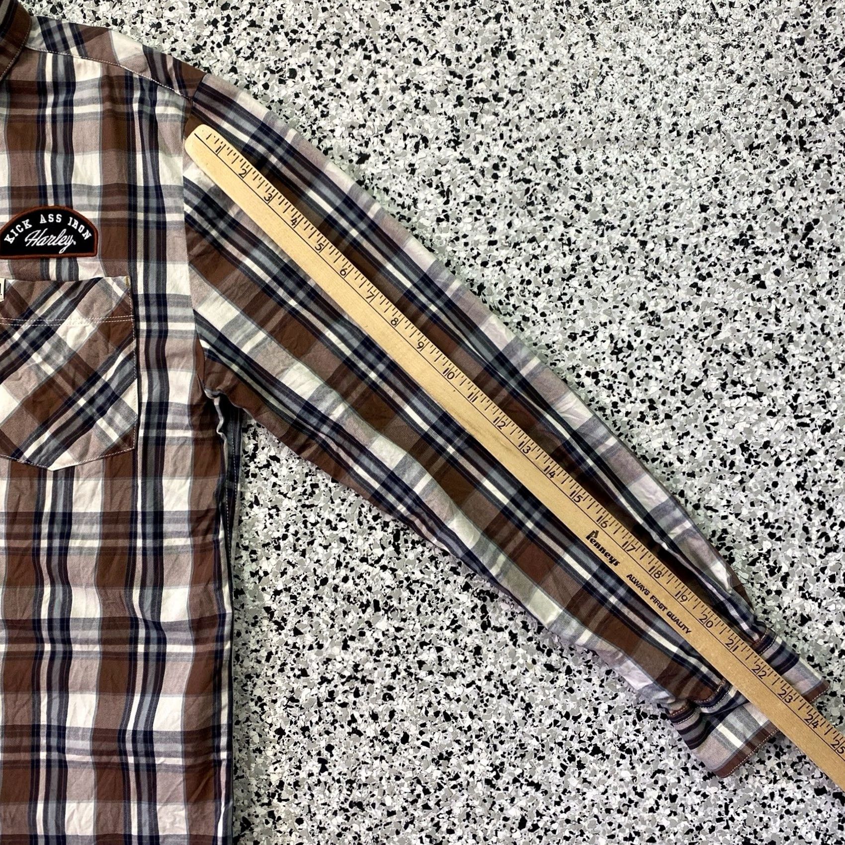 Harley Davidson Harley-Davidson Shirt Mens M Brown Plaid Flannel Long Sleeve Button Up Biker Size US M / EU 48-50 / 2 - 3 Thumbnail