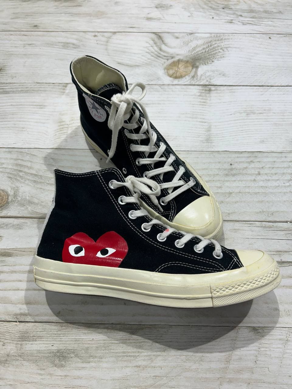 Comme des Garcons PLAY Comme des Garçons x Converse High Top CDG Sneakers Size US 8.5 / EU 41-42 - 1 Thumbnail