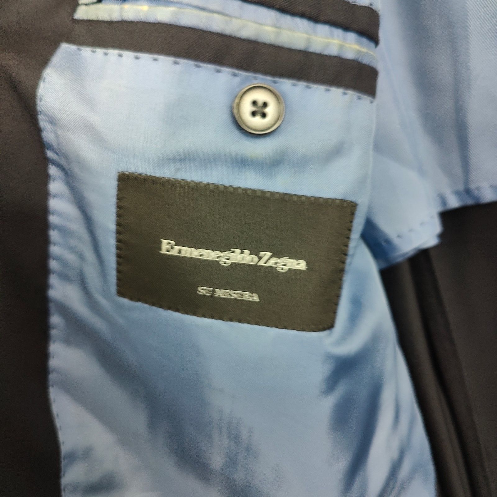 Ermenegildo Zegna Ermenegildo Zegna Blazer Mens 46L Navy Blue 100% Wool Size 46L - 8 Thumbnail