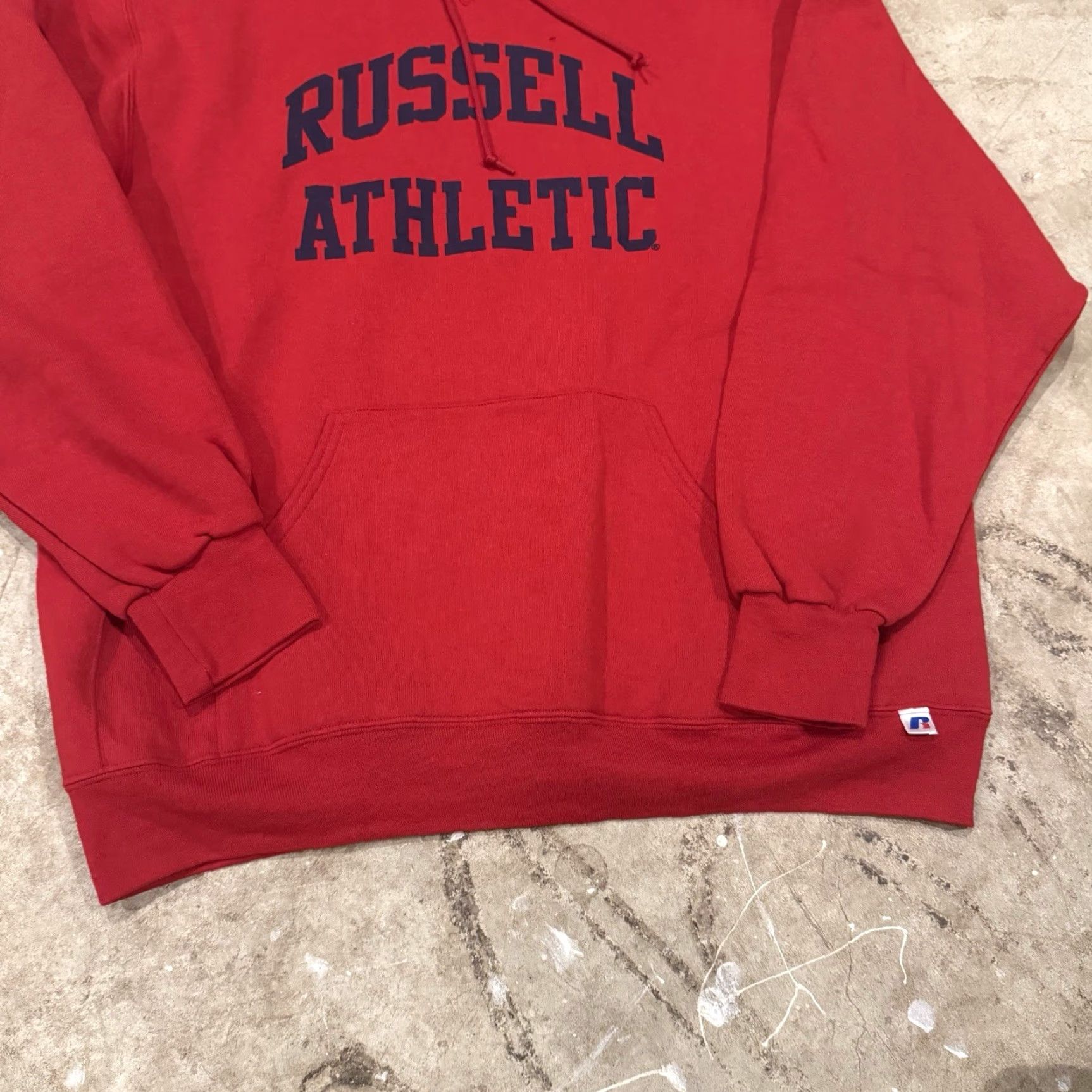 Russell Athletic Russell Athletic Mens Dri-Power Hoodie Sweatshirt Red Spellout Size XL Size US XL / EU 56 / 4 - 6 Thumbnail