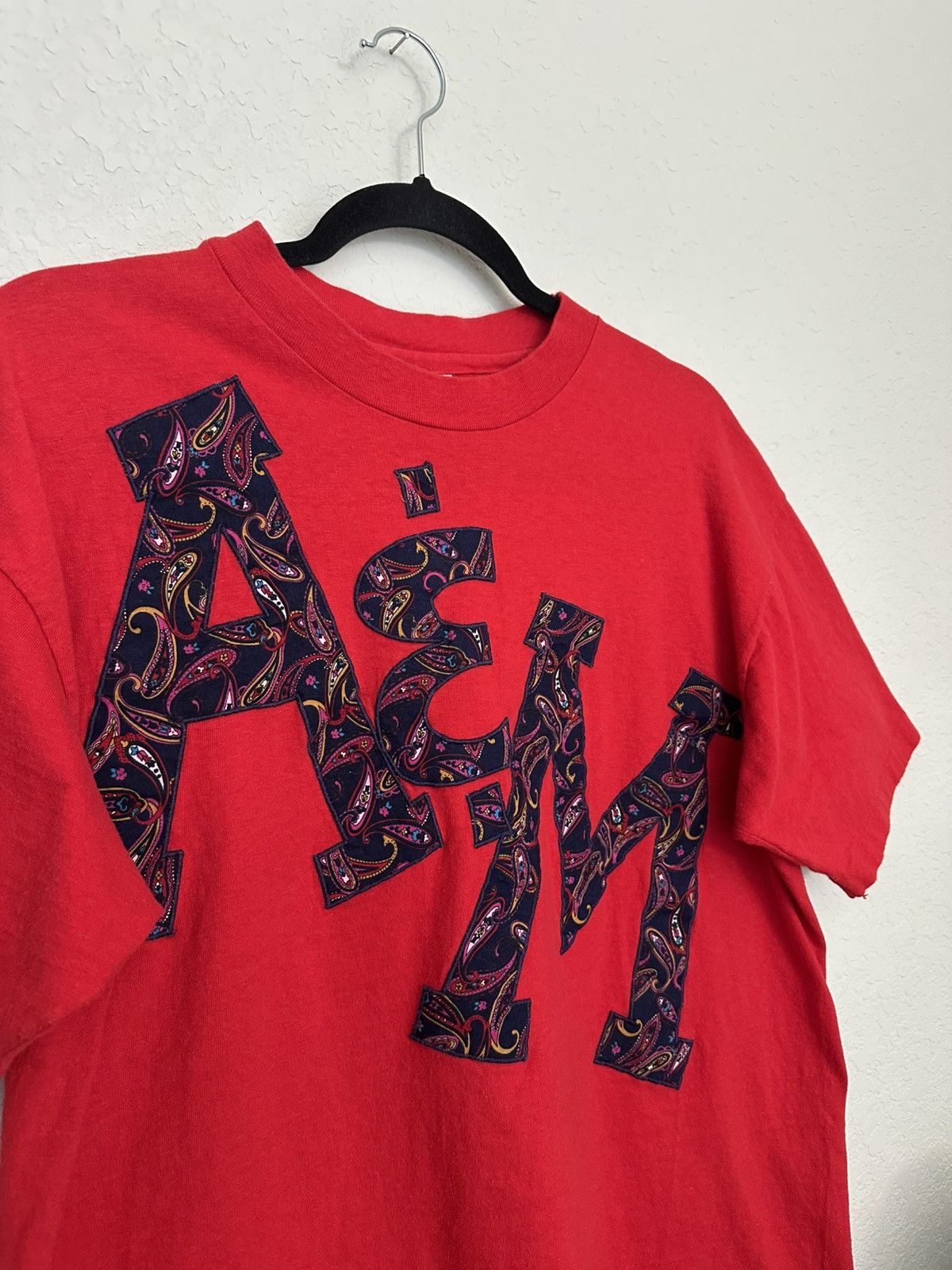 Vintage Vintage 90s NCAA Texas A&M Paisley Print Collegiate Tshirt Size US XL / EU 56 / 4 - 3 Thumbnail