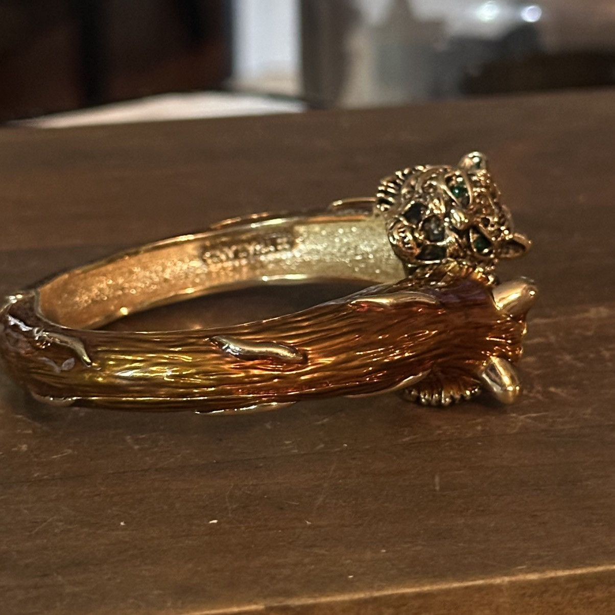 Vintage Vintage JC Thailand lions head hinged wrap bangle bracelet Size ONE SIZE - 7 Thumbnail